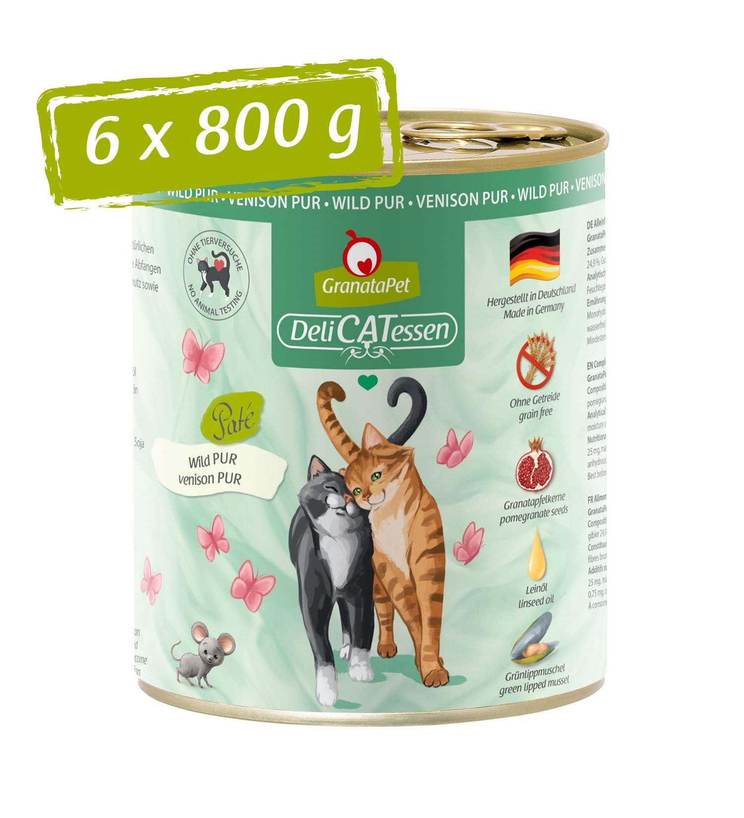 Granapet Delicatessen Wild Cat Food - High Meat Grain-Free No Sugar Additives 6 x 800g Pack - Buy Online on GoSupps.com