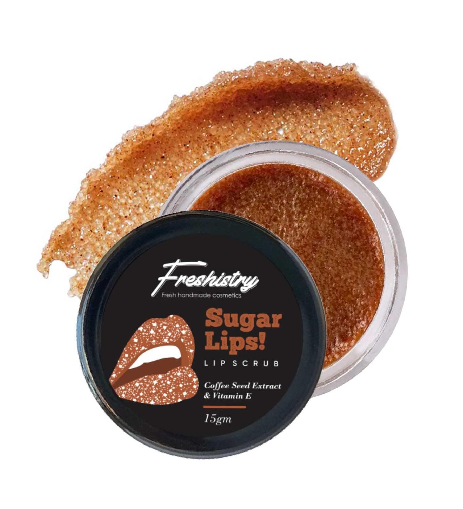 Coffee Lip Scrub with Vitamin E & Kokum | Nourishing & Brightening Lip Care for Dry & Dark Lips - 15 GM - Buy Online on GoSupps.com