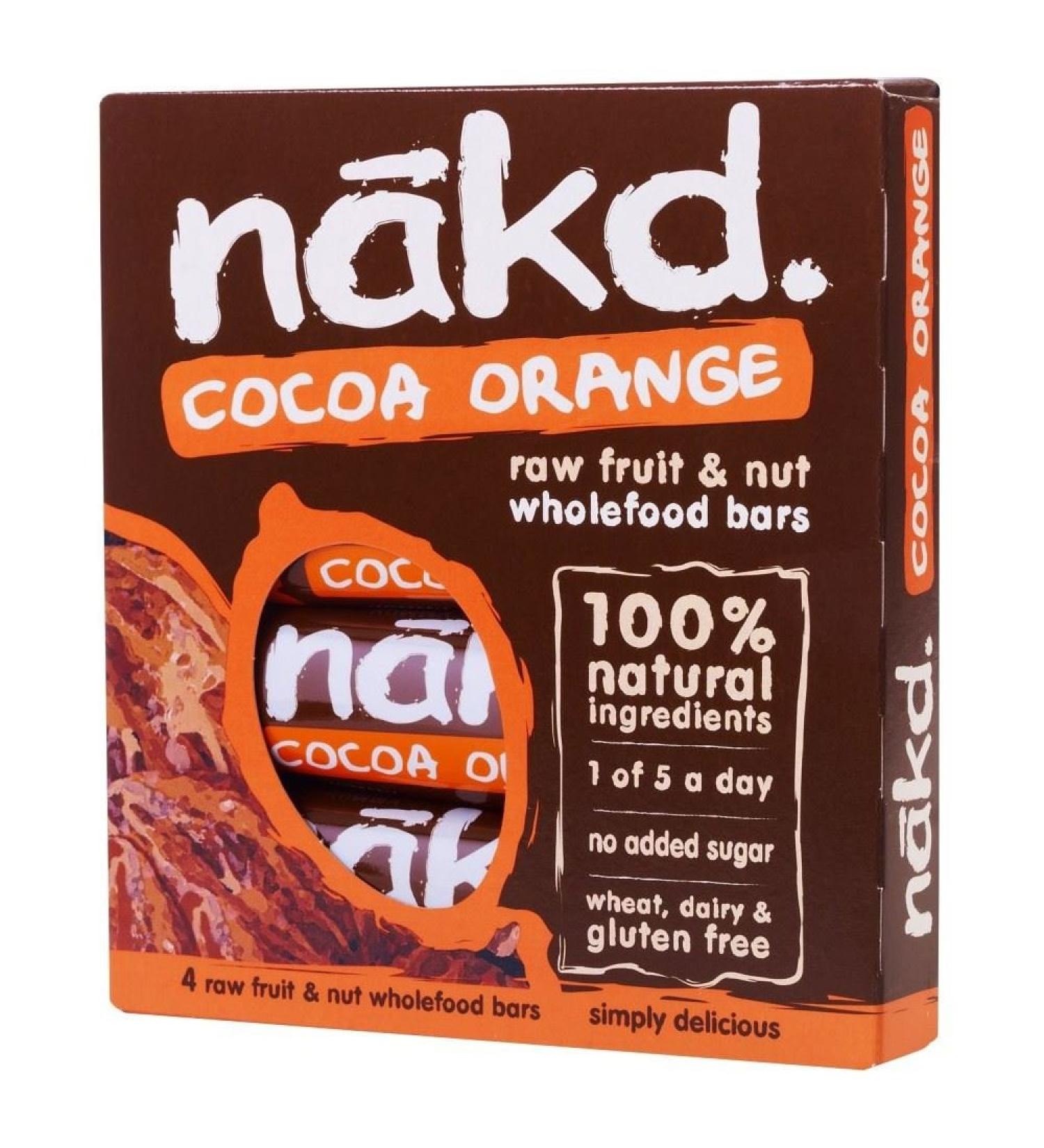 Nakd Nakd Cocoa Orange Bars (4x35g) - Pack of 2