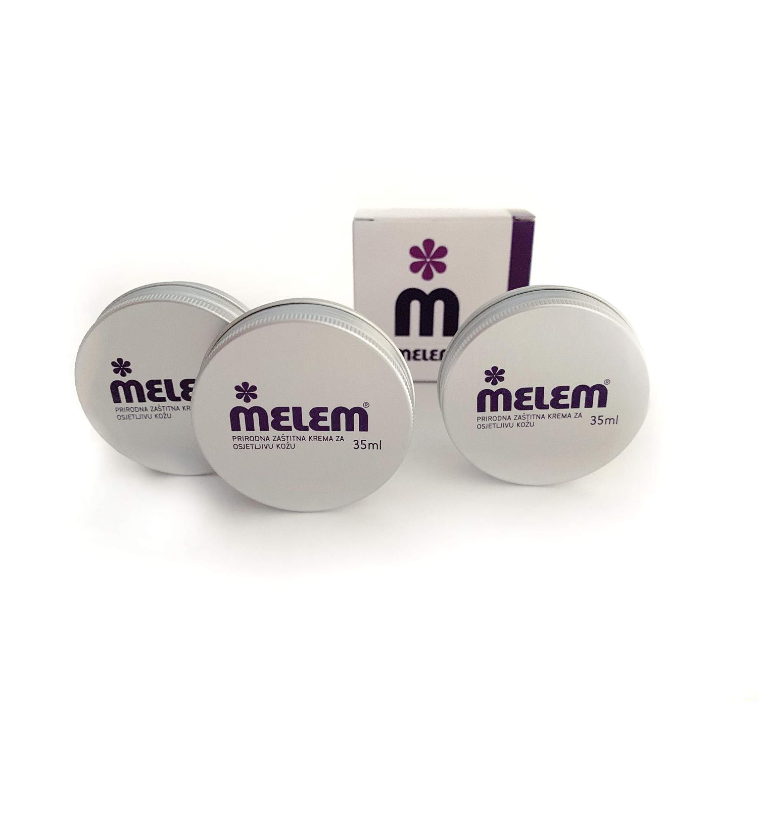 Melem Skin and Lip Balm with Lanolin - 3 Large Tins (1.2 oz. each) | Moisturizing Solution for Dry, Flaky, and Cracked Skin - Buy Online on GoSupps.com