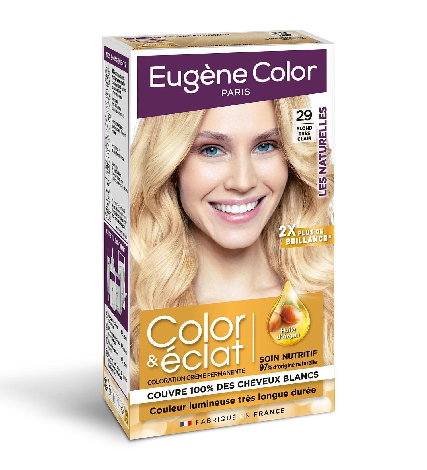 EUGENE COLOR Teinture Permanente Blond Tr s Clair Brillance Naturelle l Huile d Argan (115 ml) - Lot de 3 - vendu par Lot