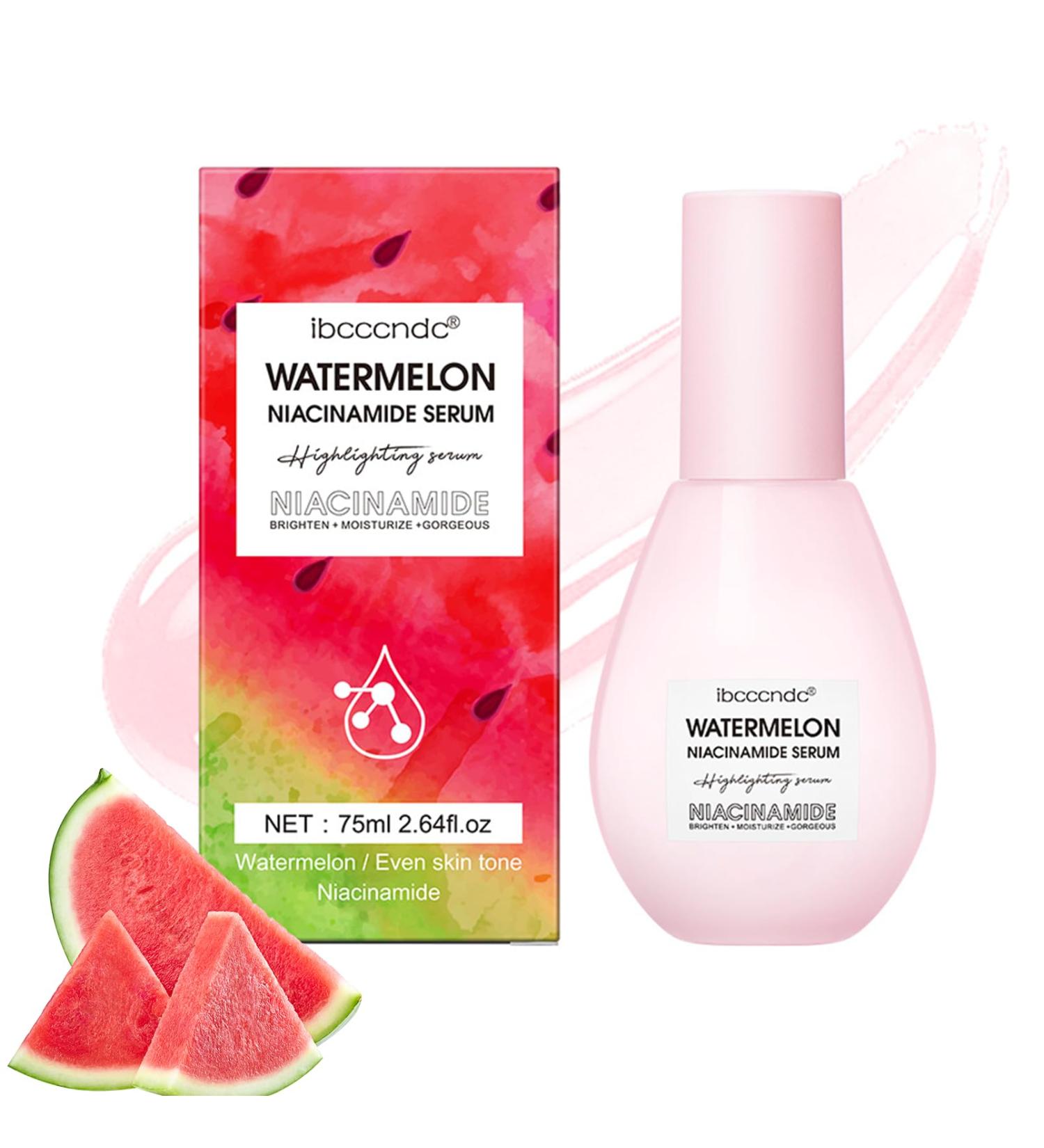 Watermelon Niacinamide Hydrating Serum Glow Niacinamide Serum Moisturising & Brightening Serum Foundation Makeup Base Watermelon Serum to Deep hydration - Buy Online on GoSupps.com