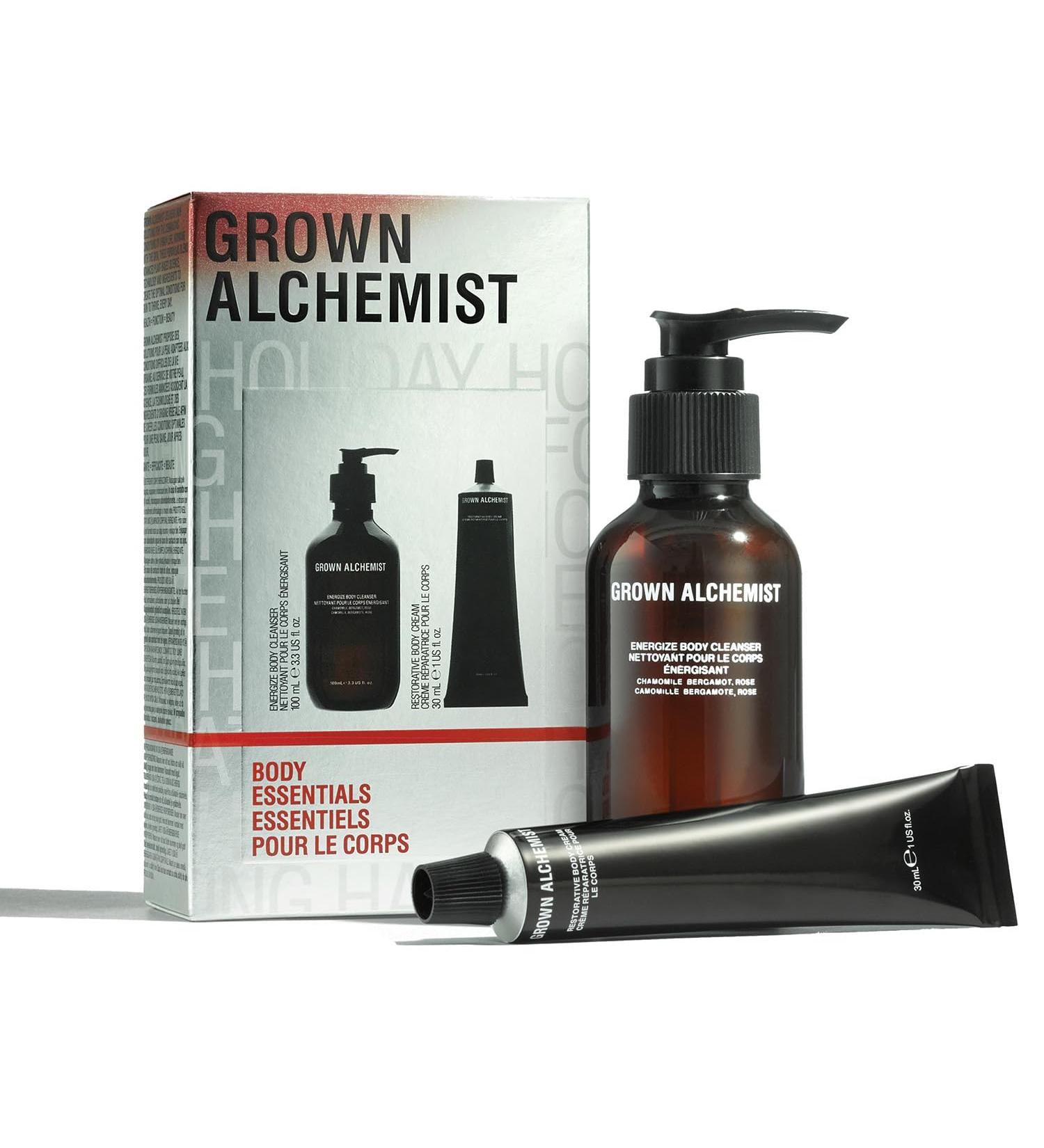 Grown Alchemist Body Esssentials, Limited Edition Gift & Value Pack: Energize Body Wash 100 mL & Restorative Body Cream 30 mL - Buy Online on GoSupps.com