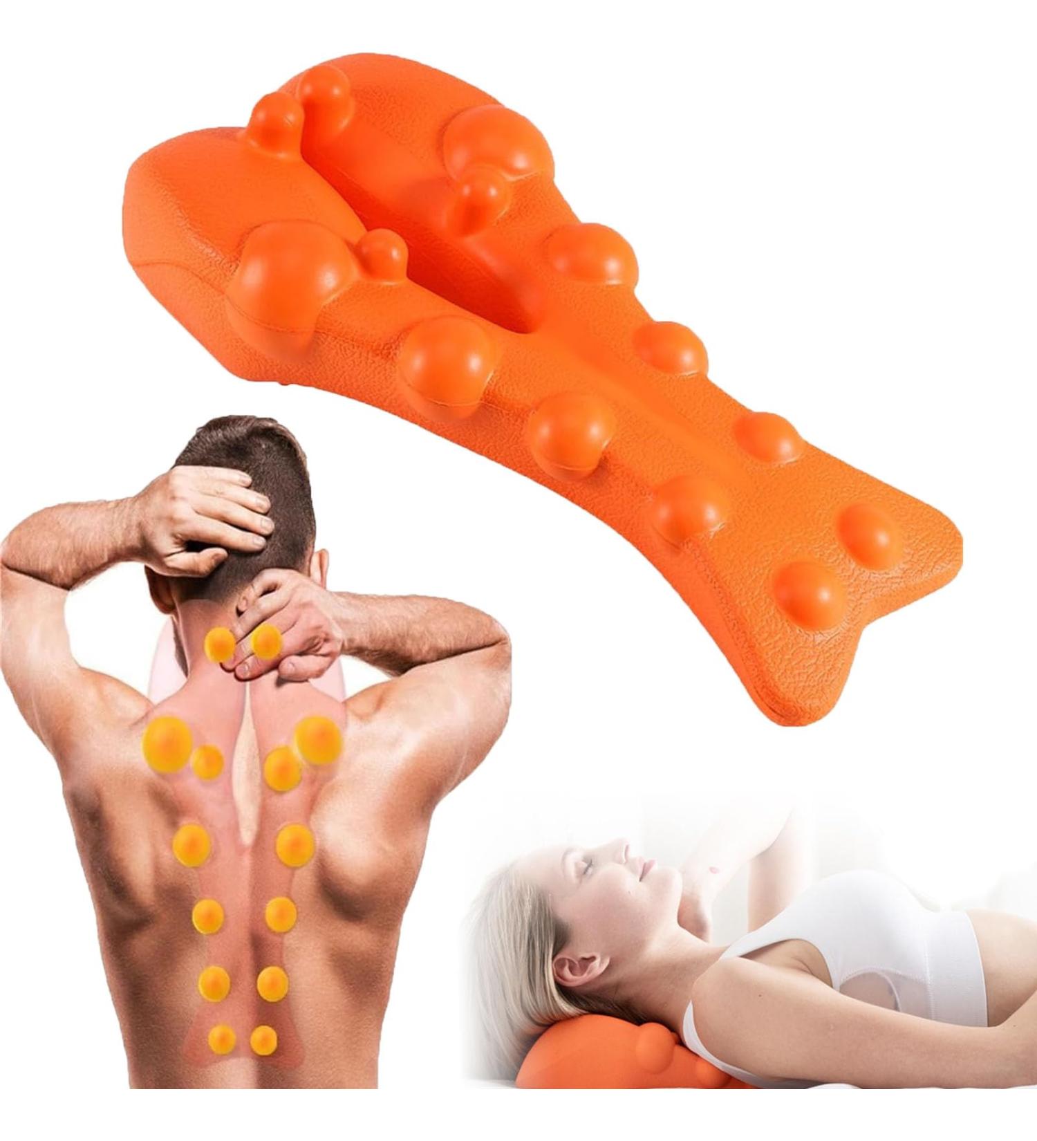 Xebular Relieflylab Trapezius Stretcher - Therapy Point Massage Device for Neck & Shoulder Relaxation (Orange) - Buy Online on GoSupps.com