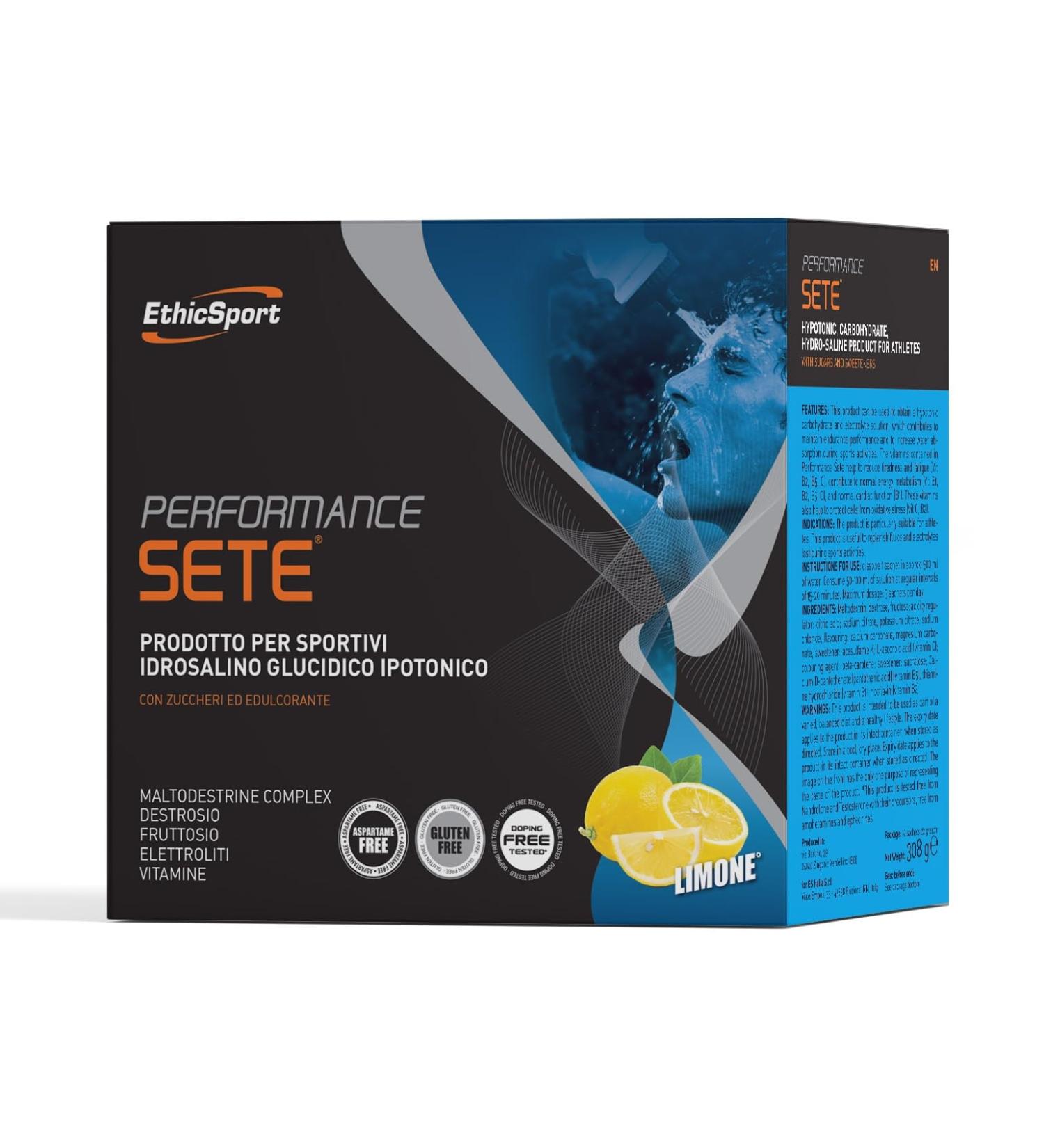 Ethicsport Performance Sete 14 Sachets of 22 g Lemon - Buy Online on GoSupps.com