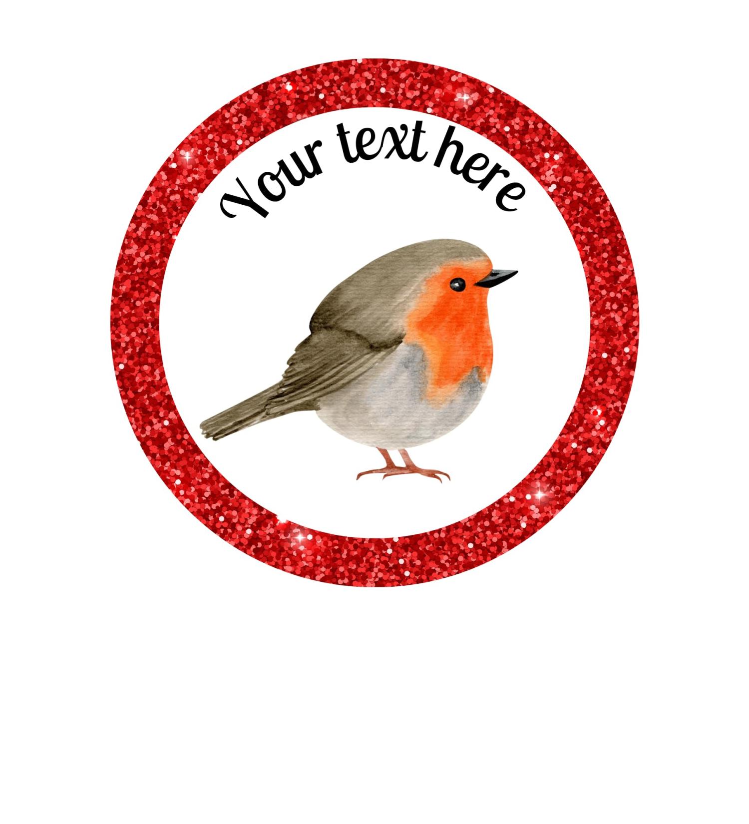 7.5" Edible personalised Christmas Round Cake Topper Wafer/Icing - UNCUT - 2 (wafer card)