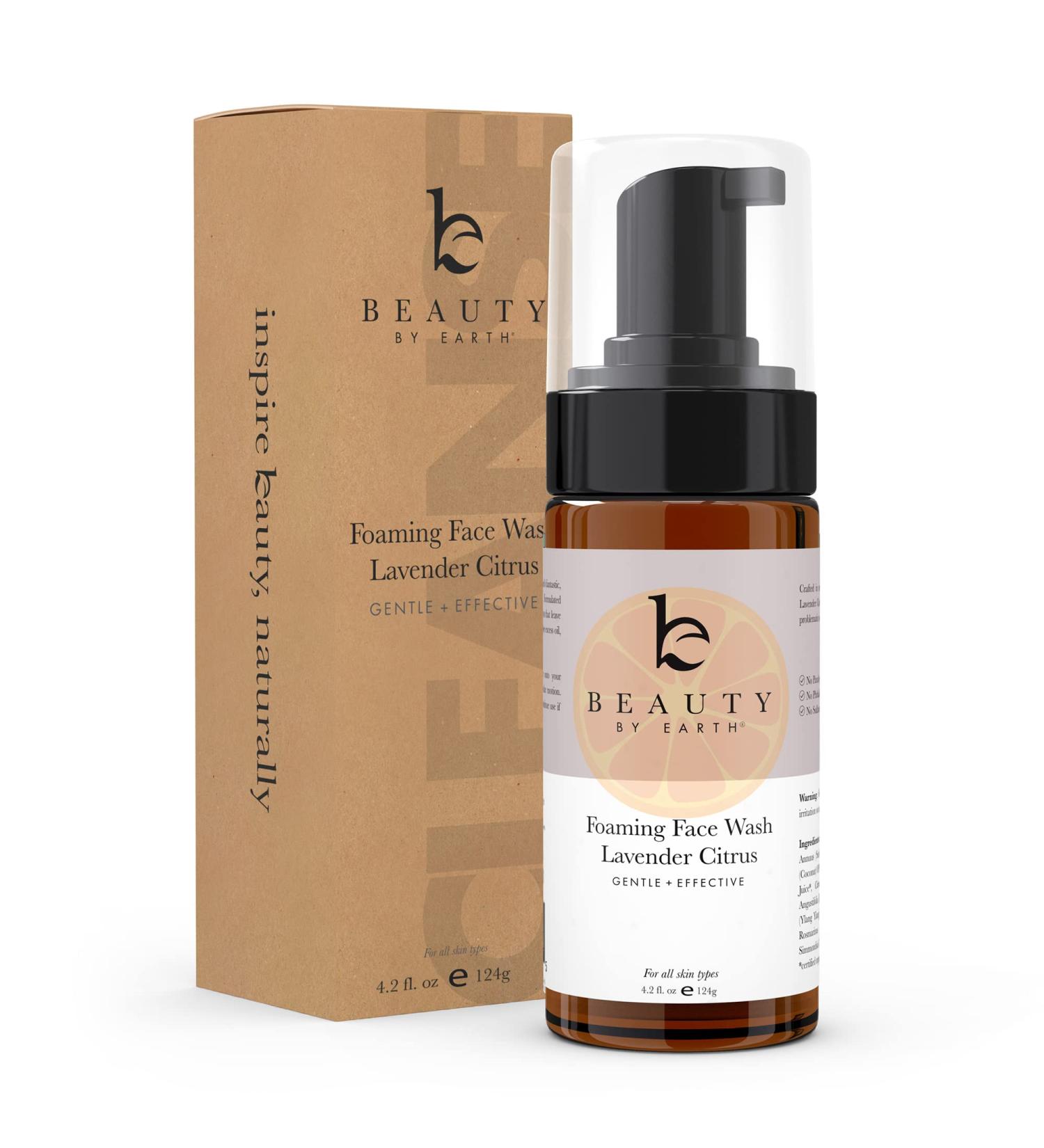 Lavender Citrus Foaming Face Wash - Gentle Hydrating Cleanser for Acne-Free and Clear Skin | Sensitive Skin Friendly | 4.2 Fl Oz - Buy Online on GoSupps.com