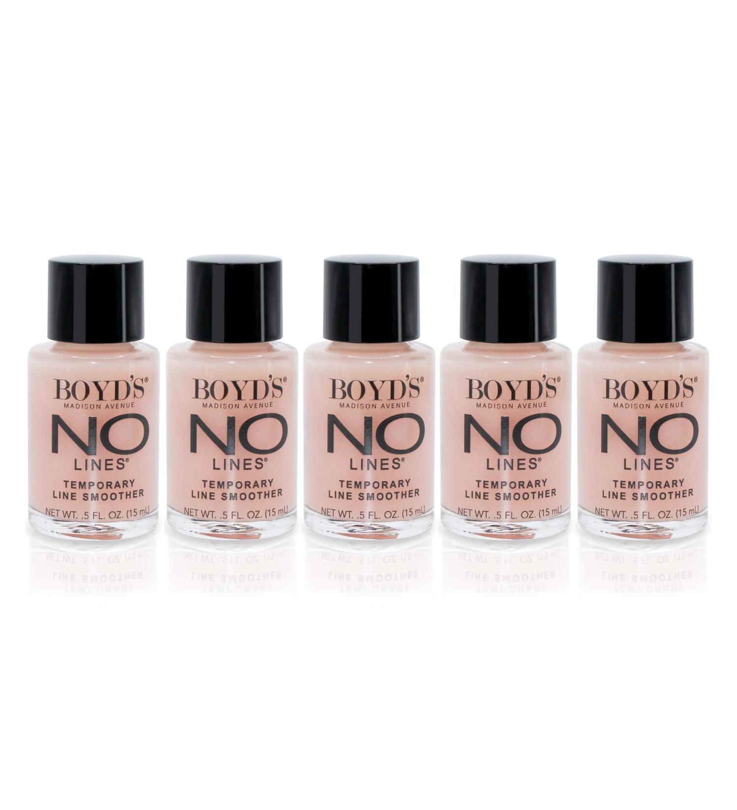 Boyd s No Lines Temporary Wrinkle Remover - Skin Tightening Serum for Fine Lines, Instant Wrinkle Filler for Face, Forehead, Crow s Feet, Under-Eye Bags, 0.5 fl oz (5-Pack) - Buy Online on GoSupps.com