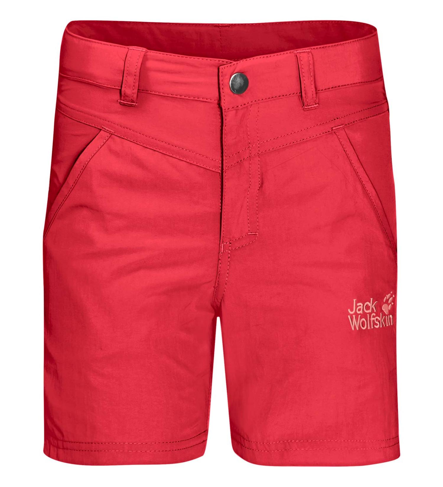 Jack Wolfskin Unisex-Youth Sun Shorts K 7-8 Years - Tulip Red | Best Price Online - Buy Online on GoSupps.com