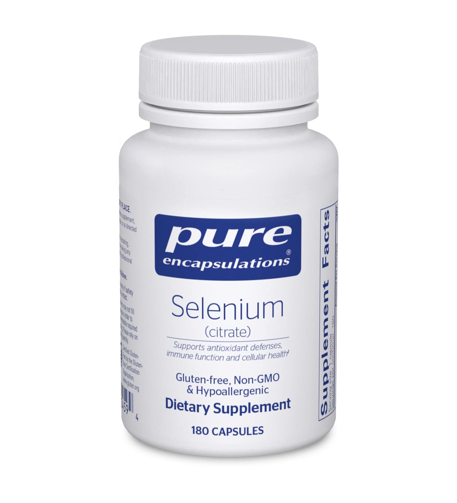 Pure Encapsulations Selenium Citrate 180 Capsules - Immune System Support - Buy Online on GoSupps.com