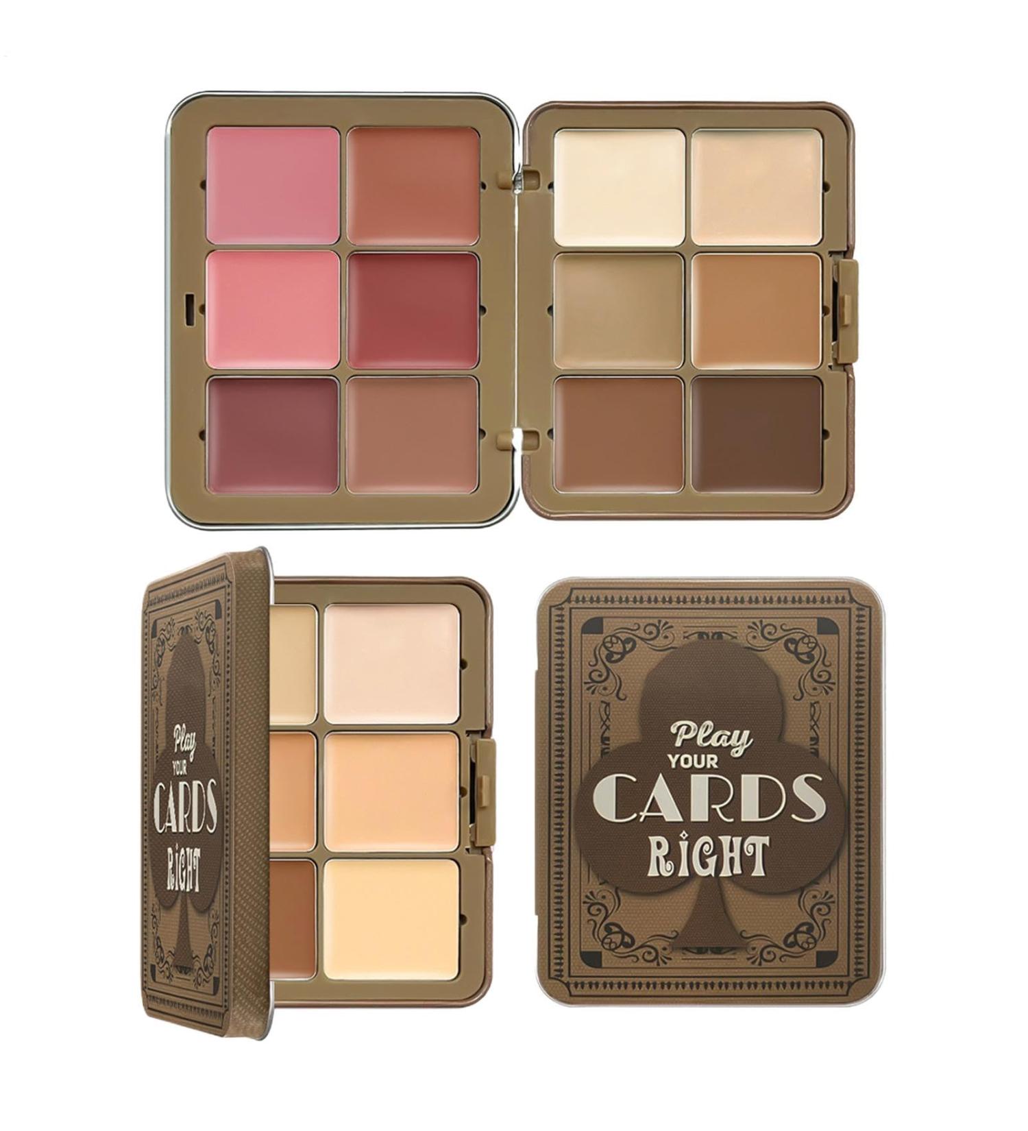  Veeteah Concealer and cream blush palette - Cream blush palette - Multi-functional blush - 12 blush colors for face and contour - Natural cheek tint for girls - Buy Online on GoSupps.com