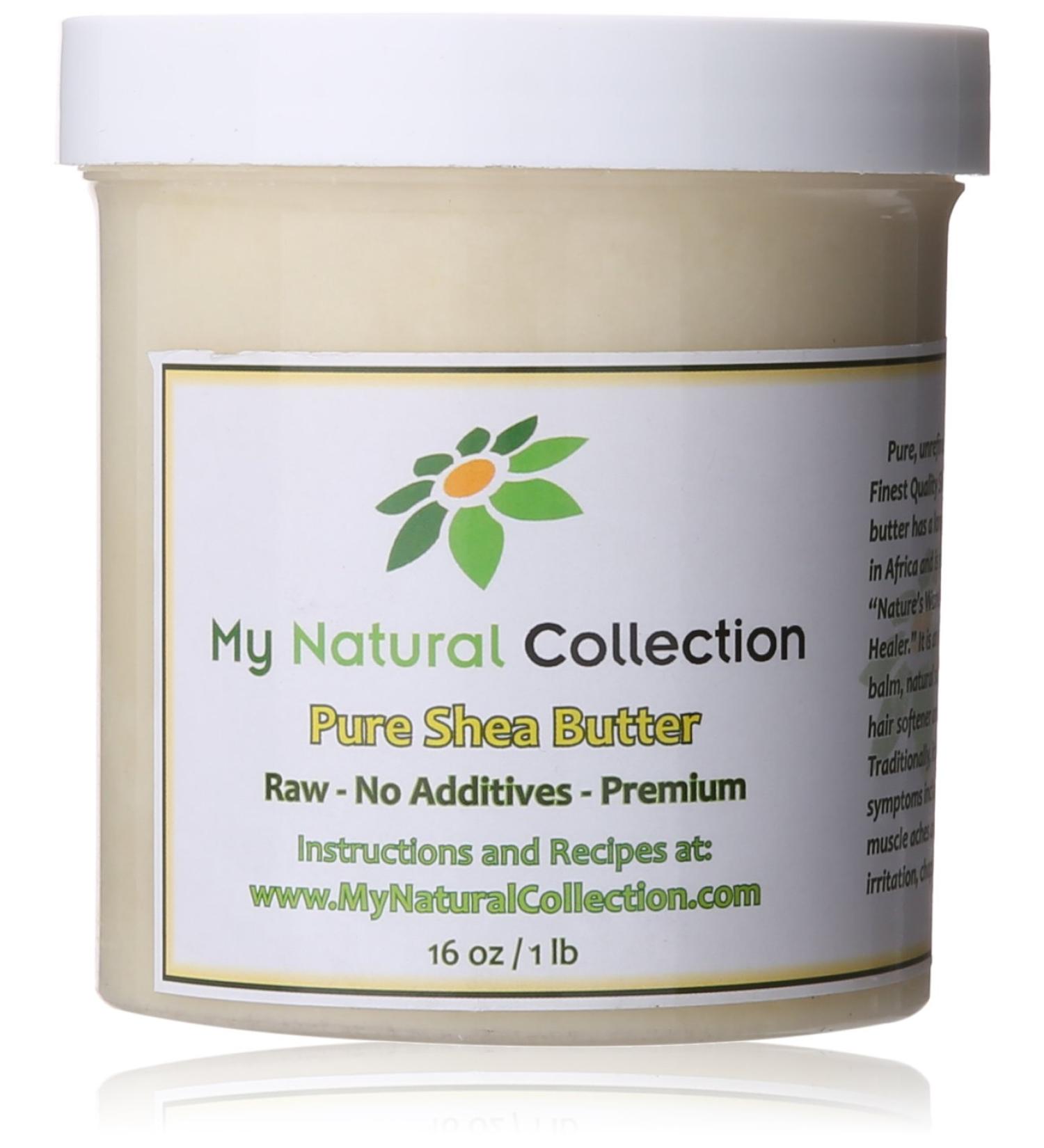 Pure Organic African Shea Butter - 100% Natural Raw - 1lb | MyNaturalCollection | Skin & Hair Care Body Butters | Satisfaction Guaranteed - Buy Online on GoSupps.com