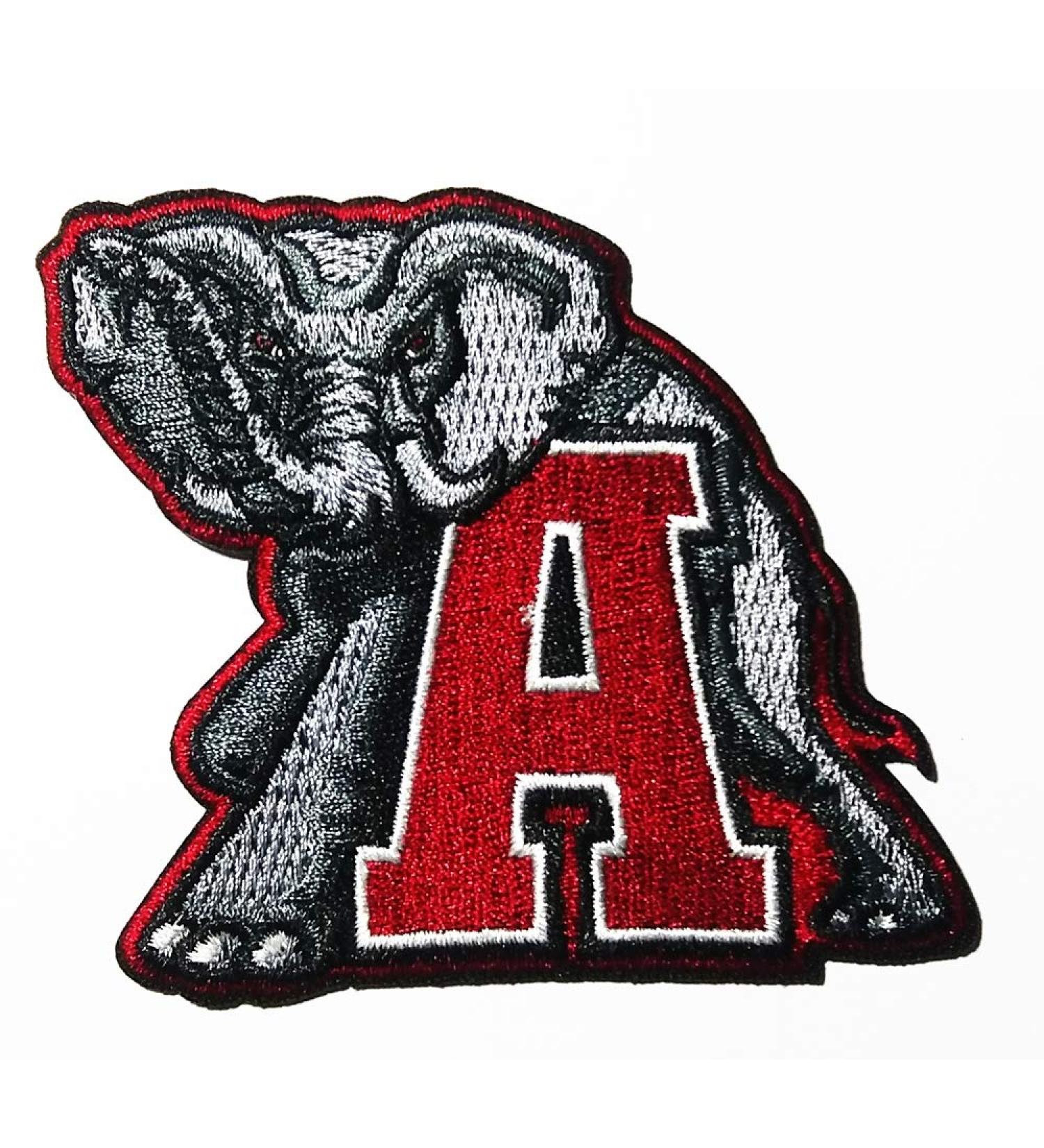 Elephant and Letter A Logo Patch Embroidered Sew Iron On Patches Badge Bags Hat Jeans Shoes T-Shirt Applique