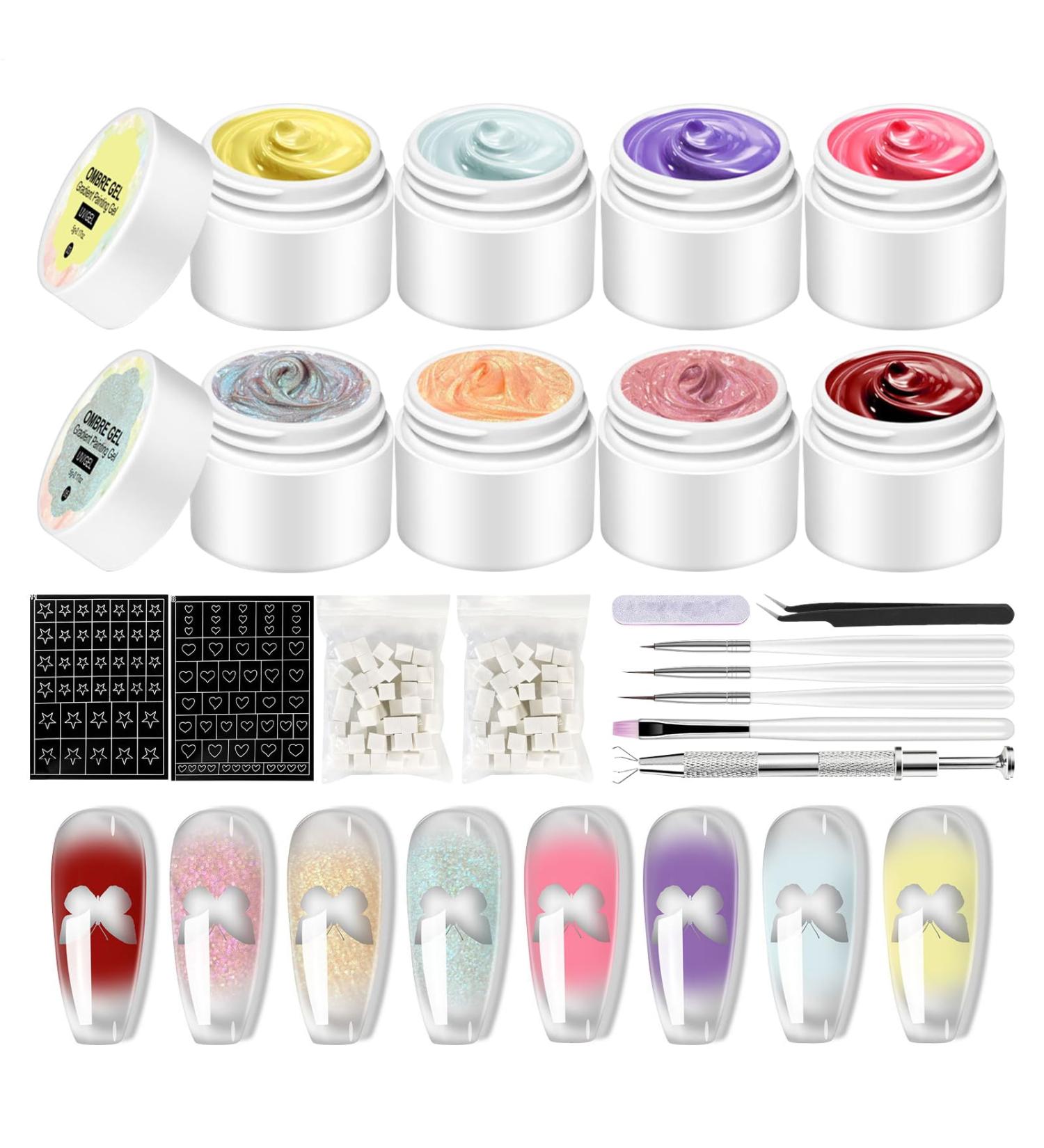  Generisch Gradient Color Patting Gel - 8 Colors - Creative Kit for Artistic Manicures - Buy Online on GoSupps.com