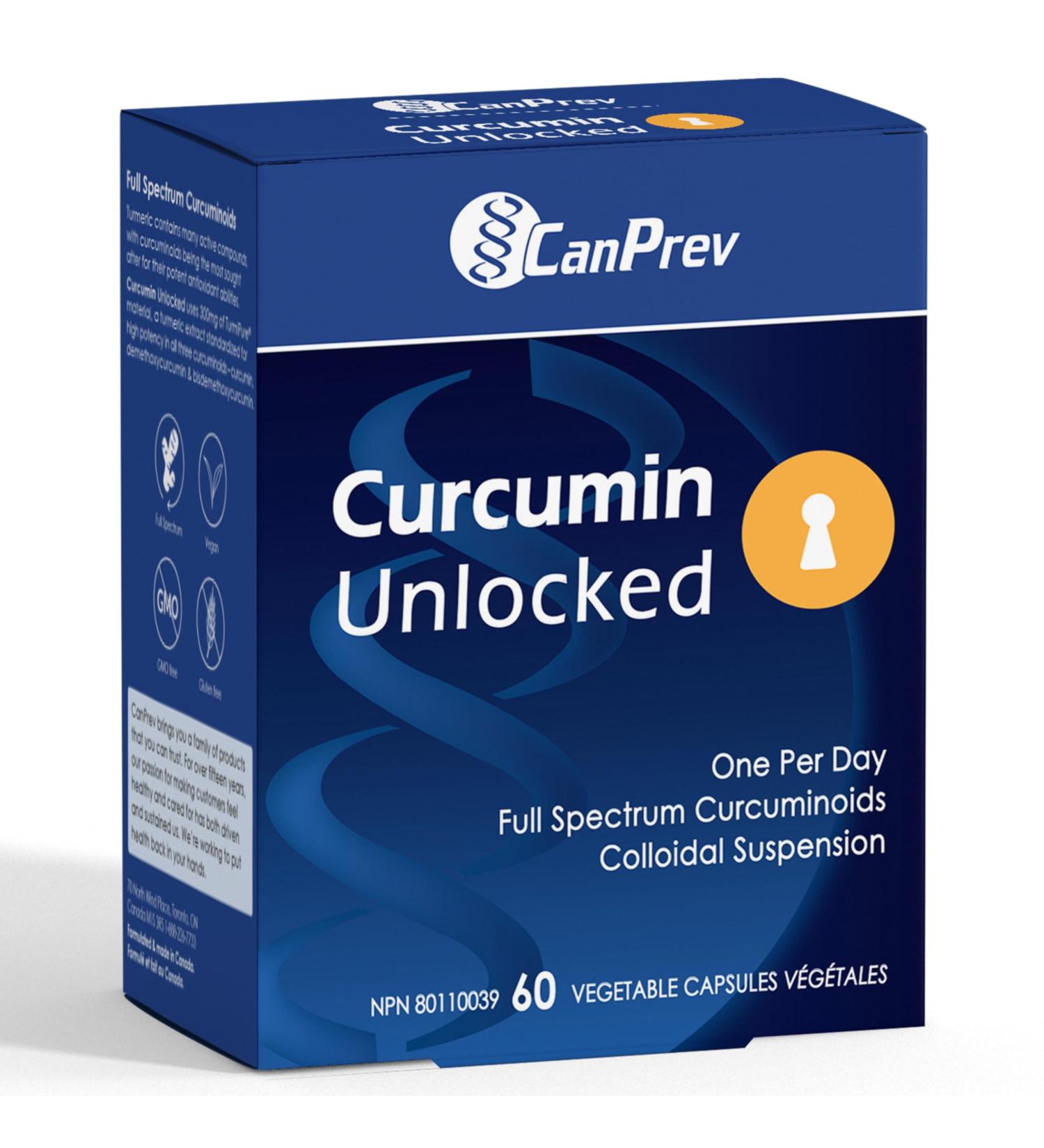 CanPrev - Curcumin Unlocked 60 v-caps - Provides Curcuminoids with Enhanced Bioavailability for Use as Antioxidants - Full Spectrum Curcuminoids Colloidal Suspension - Buy Online on GoSupps.com