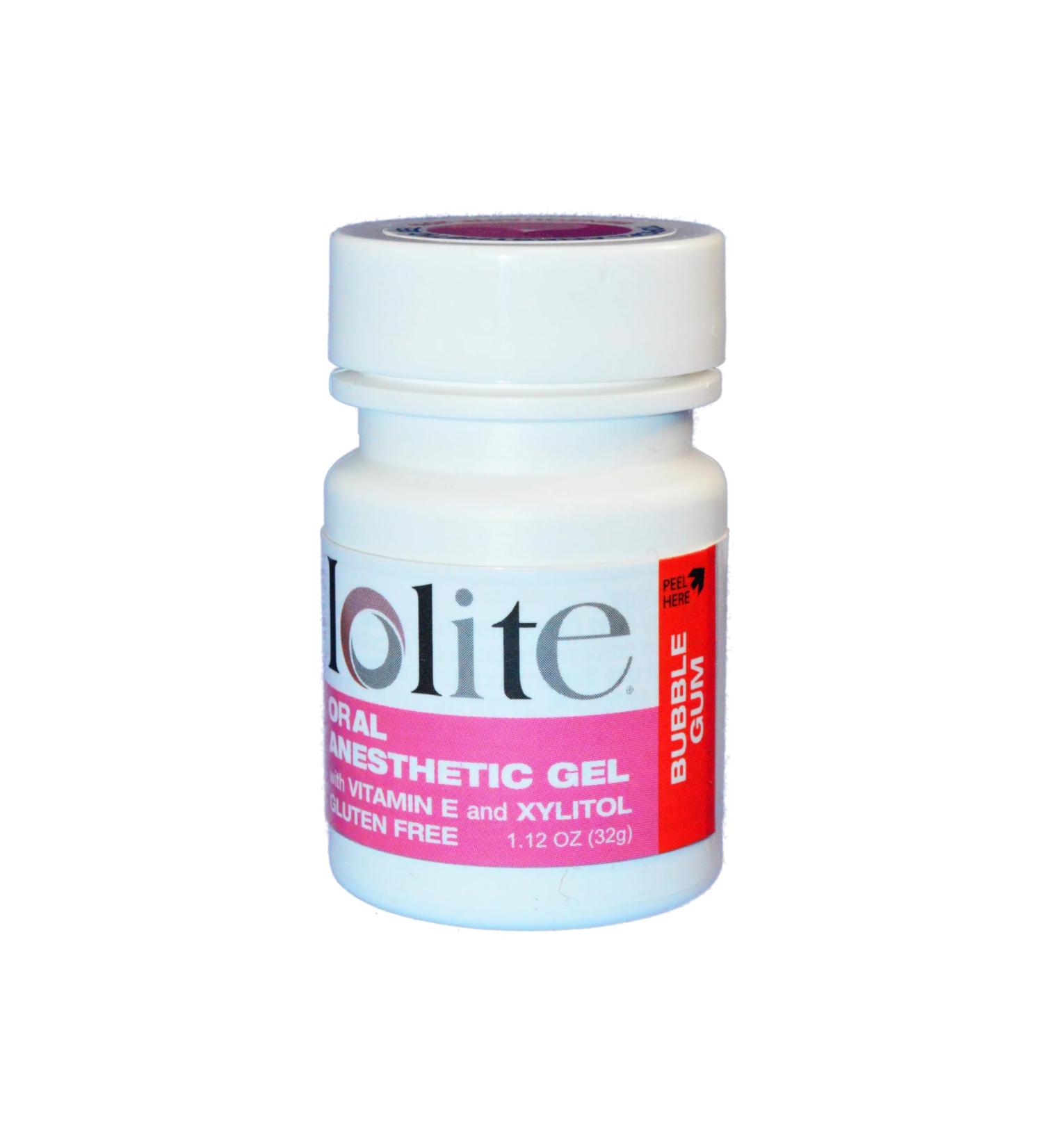 IOLITE Oral Topical Gel with Xylitol and Vitamin E - Gluten Free - Relief for Canker Soars and Dental Pains (1oz Bubblegum) Bubblegum 1 Ounce - Buy Online on GoSupps.com