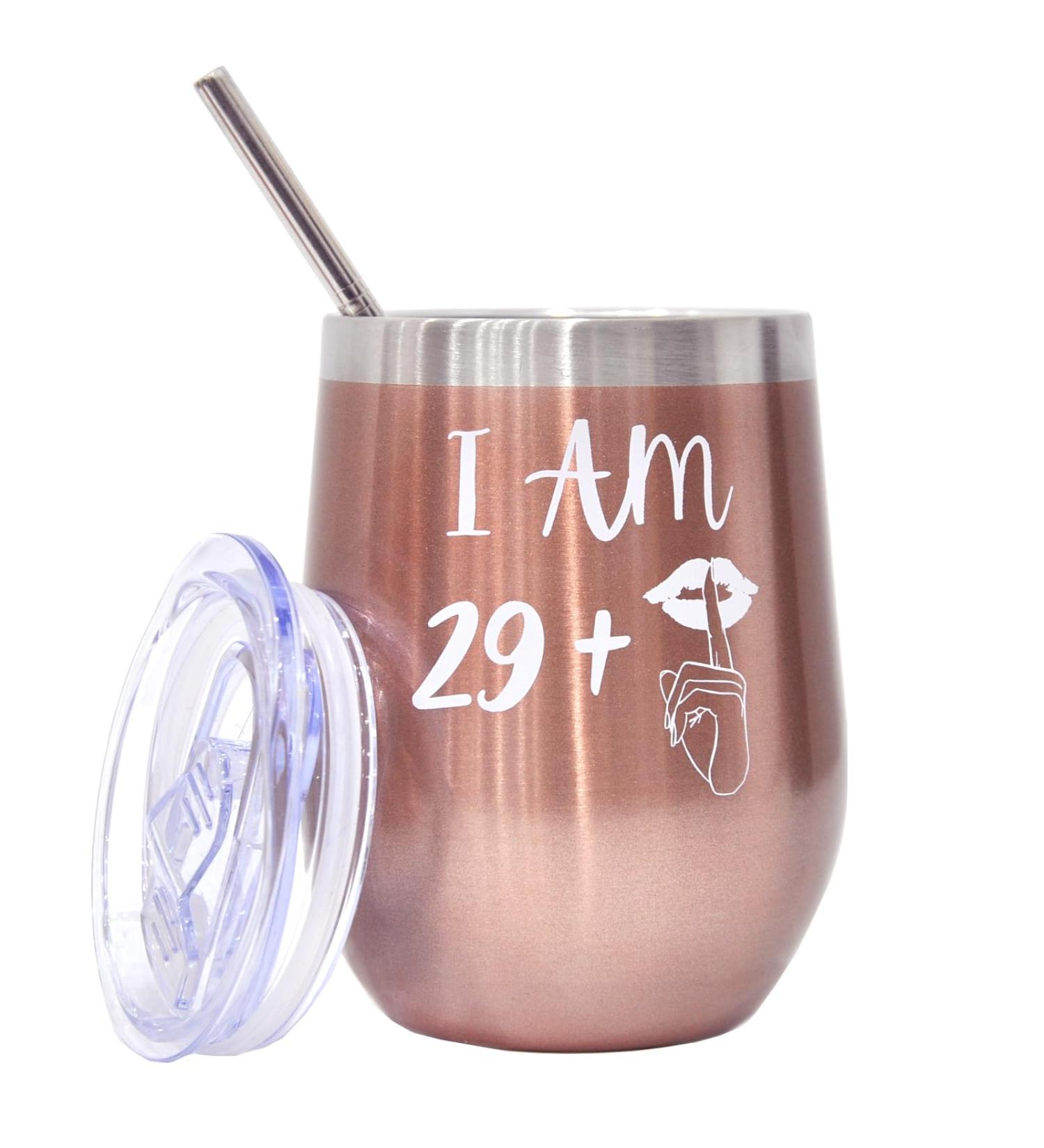 Bokalaka 30th Birthday Gift for Women | Stainless Steel Wine Tumbler - 350ml / 12oz | Perfect 30th Birthday Celebration - Buy Online on GoSupps.com