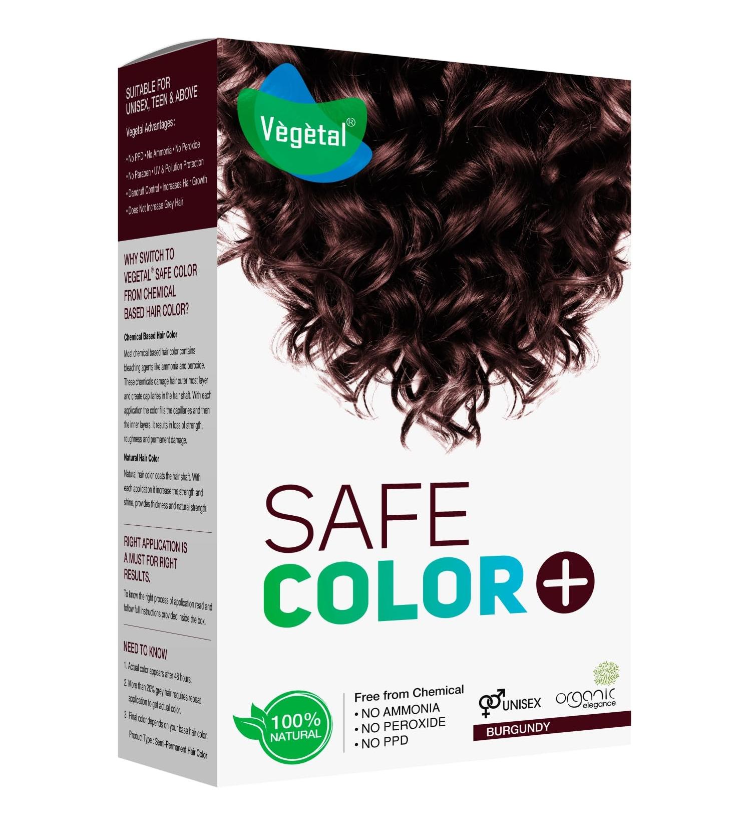 Buy Organic Burgundy Hair Color | Chemical & Allergy Free | 100g - Safe for Men & Women - Buy Online on GoSupps.com
