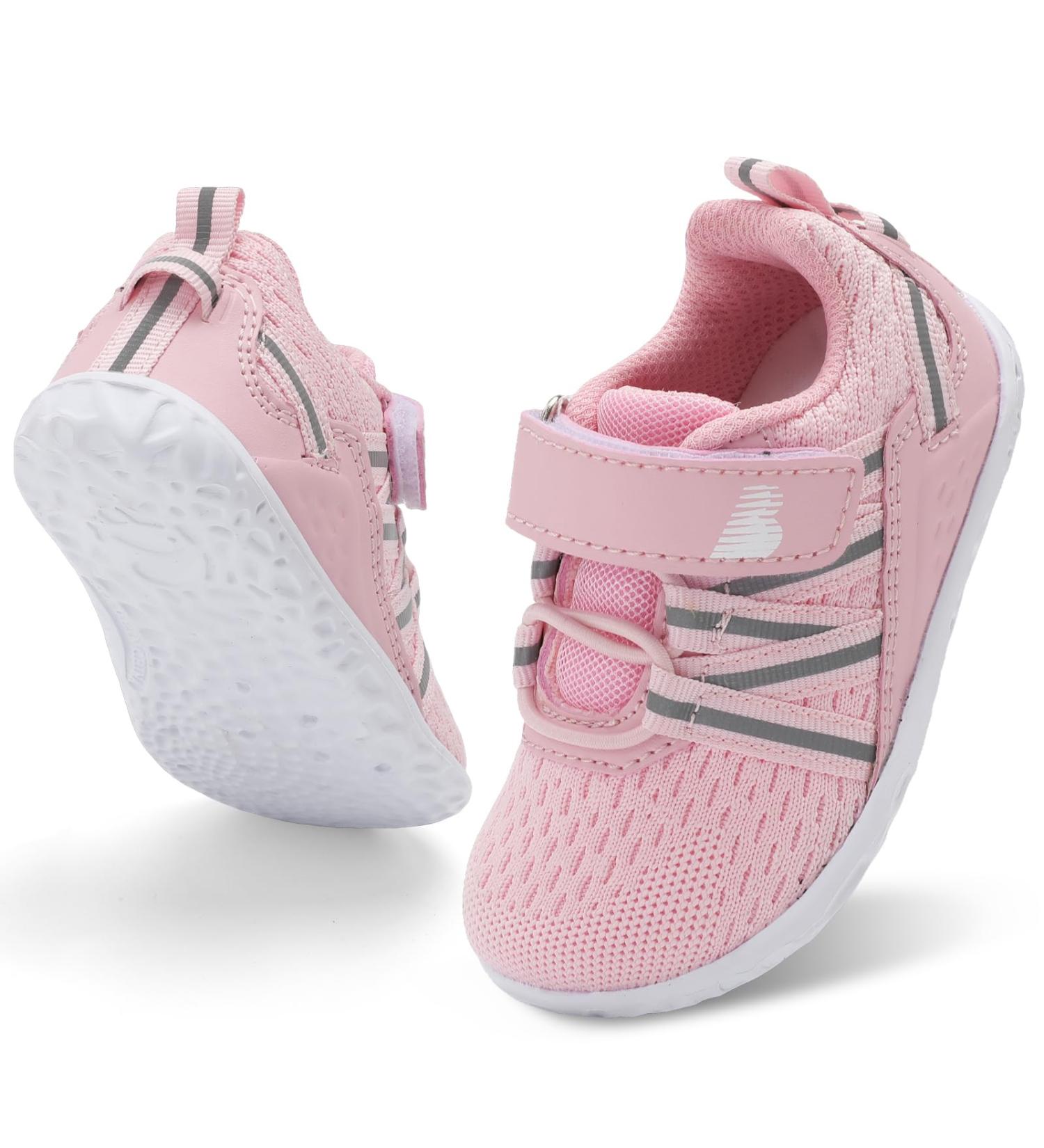 JOINFREE Baby Sneakers - Soft Anti-Slip Sole Newborn First Walkers Shoes 0-6 Months Pink - Buy Online on GoSupps.com