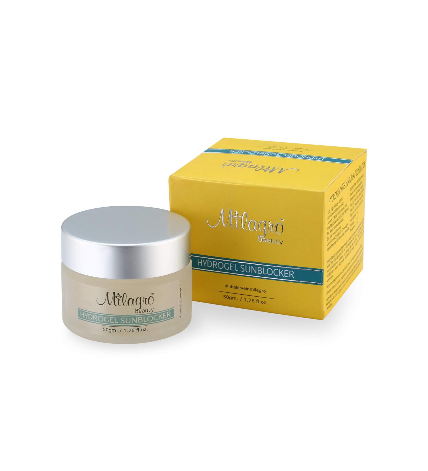 Milagro Beauty Hydrogel Sun Blocker (50gm) - Buy Online on GoSupps.com