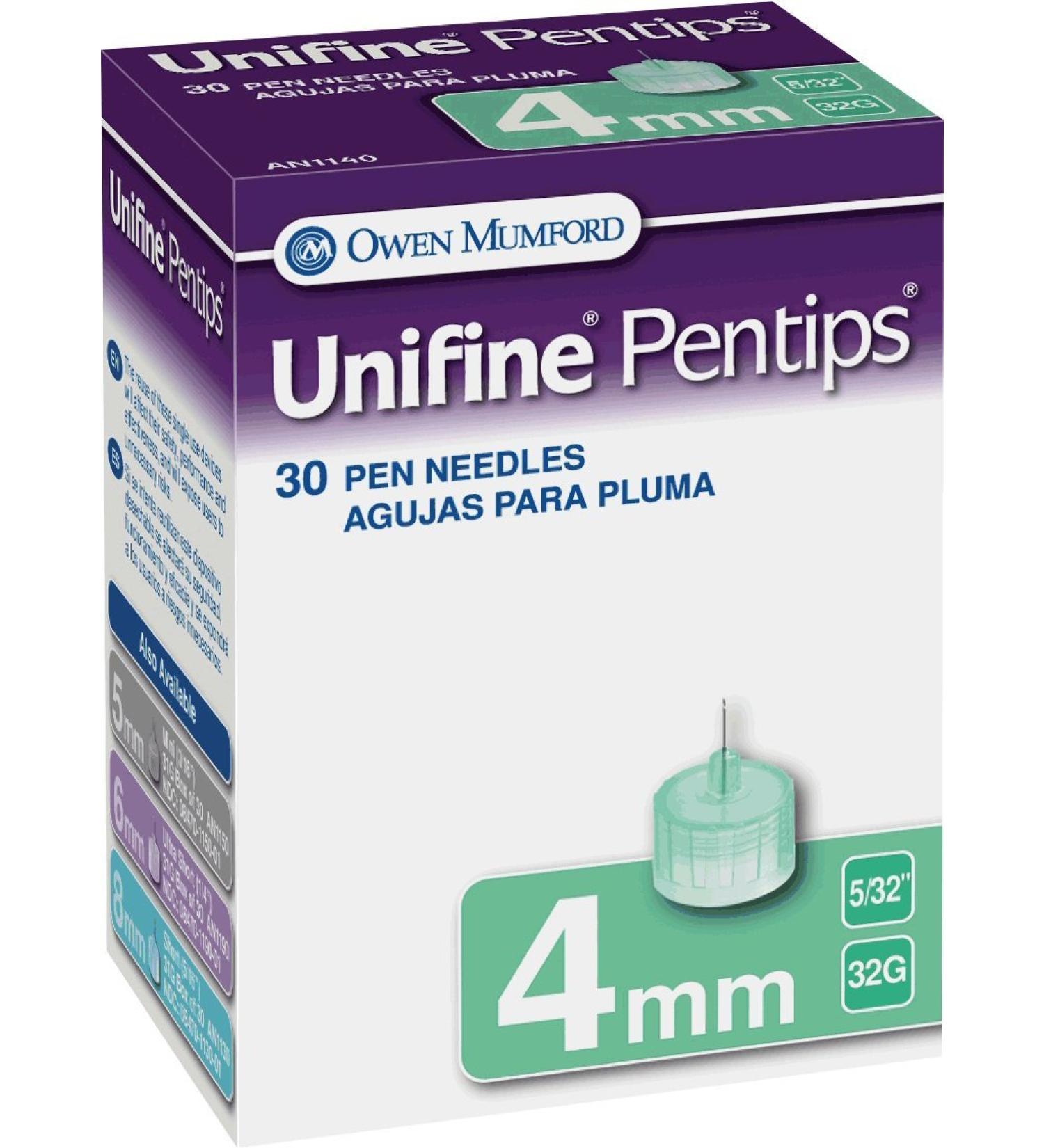 Owen Mumford Unifine Pentips (6mm X 31G) 30 Count