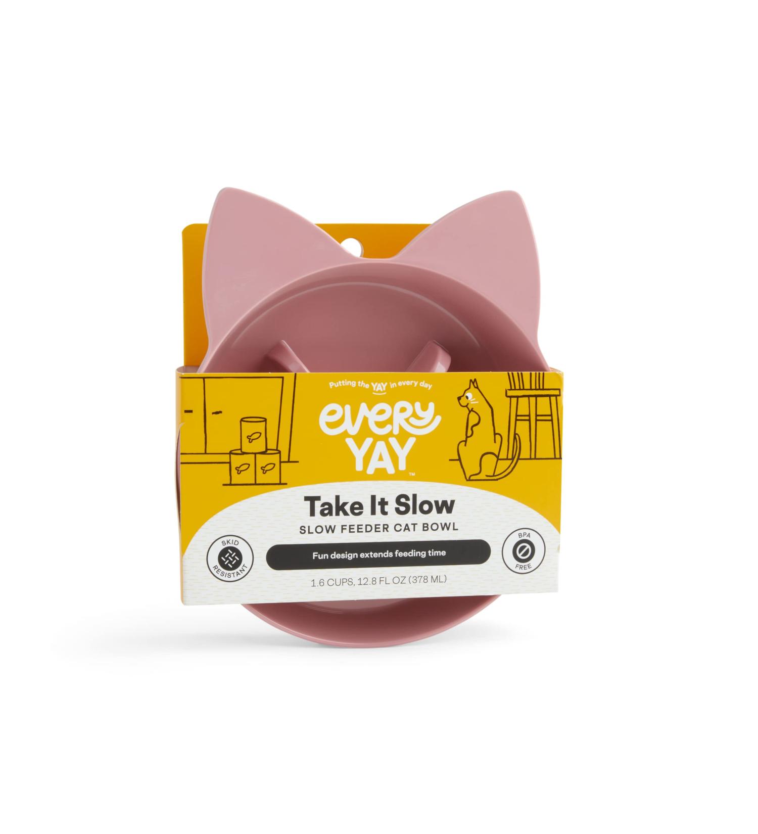 Petco EveryYay Take It Slow Mauve Cat Bowl - 1.6 Cups Slow Feeder - Buy Online on GoSupps.com