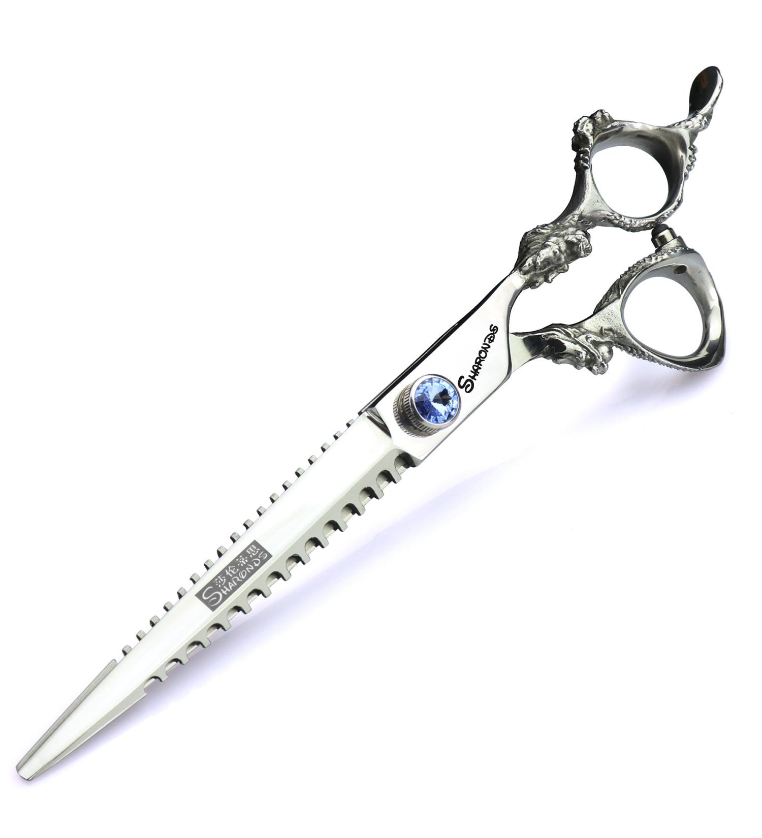 Barber Scissors Hairdressing Design Scissors Japan 440c Steel 7 inch Cutting Scissors + thinning Scissors Silver (Cutting Scissors) - Buy Online on GoSupps.com