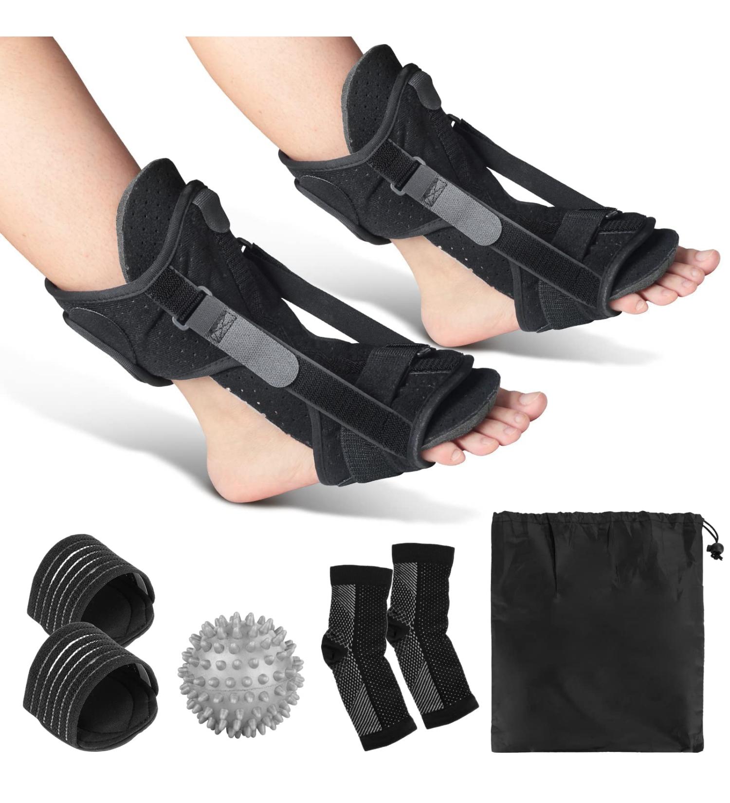 Vsehipl Plantar Fasciitis Night Splint 2 Pack - 2023 NEW Upgraded, Adjustable Elastic Dorsal Brace for Plantar Fasciitis Relief in Women & Men - One Size Fits All - Buy Online on GoSupps.com