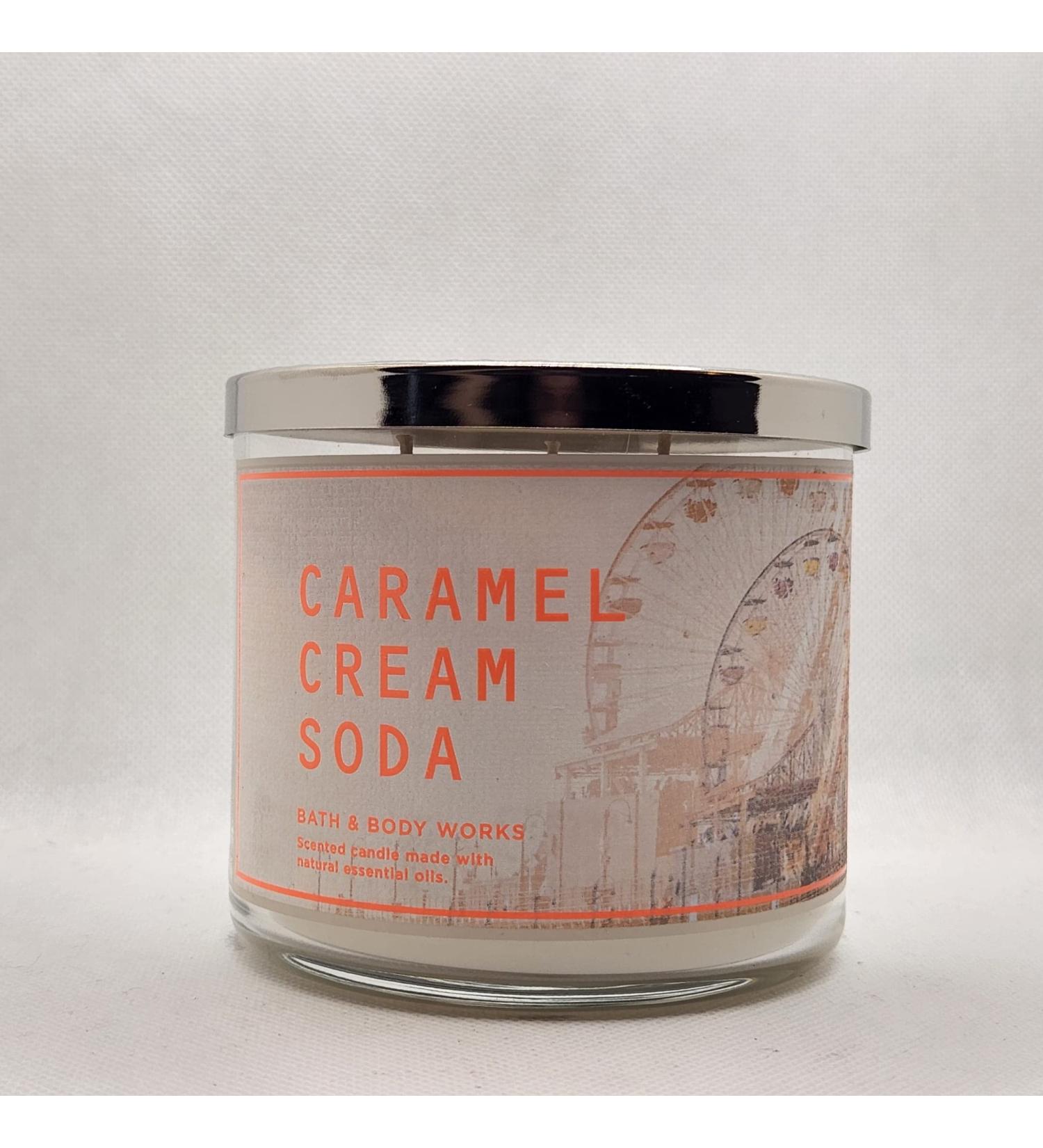 Bath & Body Works White Barn 3-Wick Candle w/Essential Oils - 14.5 oz - 2022 Early Summer Scents! (Caramel Cream Soda)