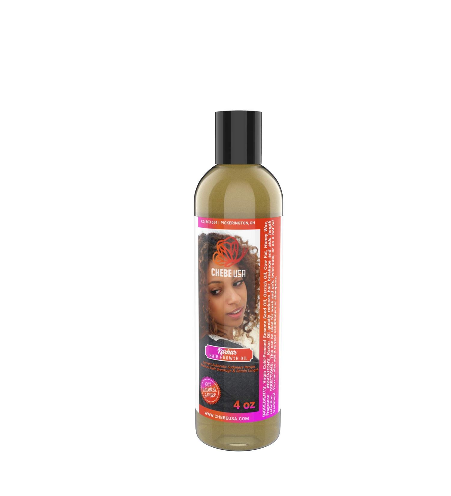 Uhuru Naturals Karkar Hair Growth Oil (4oz) - All-Natural Intensive Moisturizing Oil Contains Nutrients that Promote Hair Growth Reduces Dryness Moisturizes and Strengthens Hair Available in 4 Sizes 4 Ounce (Pack of 1)