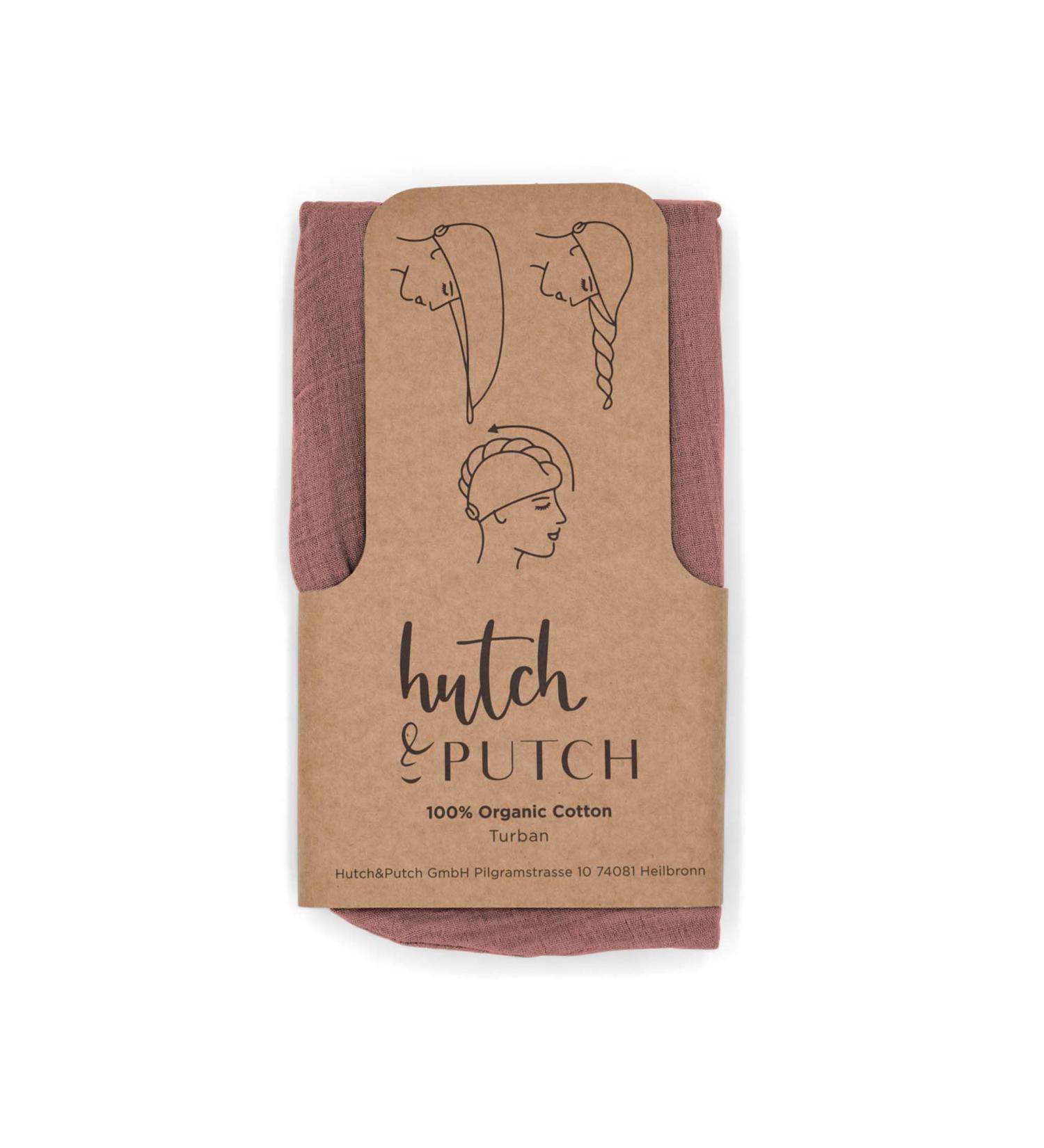 Buy Hutch & Putch Premium Musselin Adult Unisex Turban | Fast-Drying Suctionable Bio-Cotton Hair Care Turban (Altrosa) - Buy Online on GoSupps.com