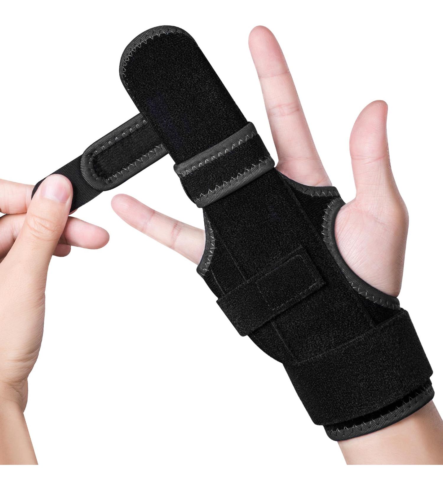Trigger Finger Splint for Right Hand Support for Middle Index Little & Ring Fingers | Hand Brace for Fractures Arthritis & Mallet Finger | Small/Medium Black - Buy Online on GoSupps.com