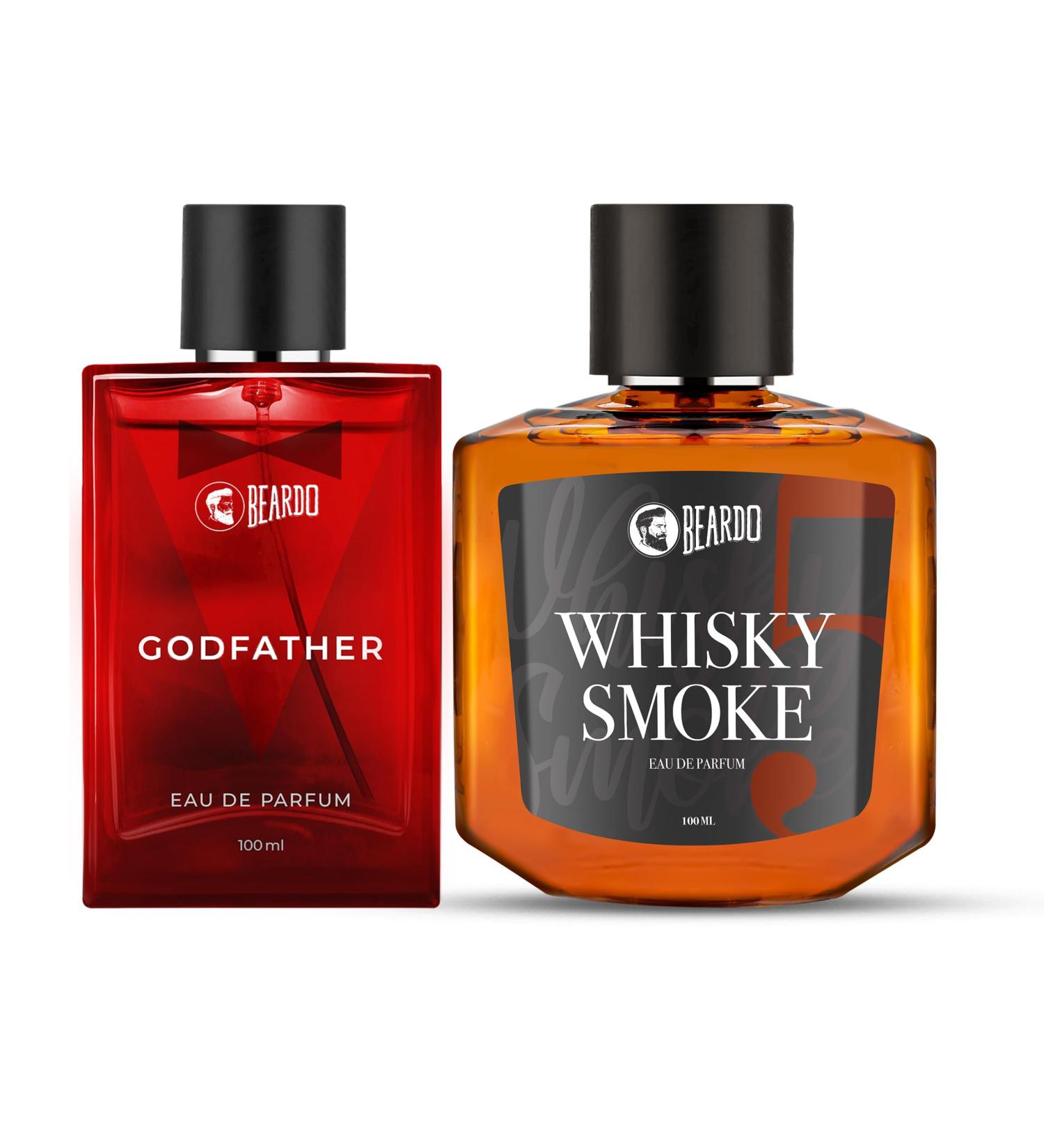 Beard'o Godfather & Whisky Smoke Liquid Perfume For Men 100Ml X 2| Eau De Parfum | Premium Strong & Long Lasting Fragrance For Men'S | Ideal Gift For Men | Gift For Brother | Gift For Friends