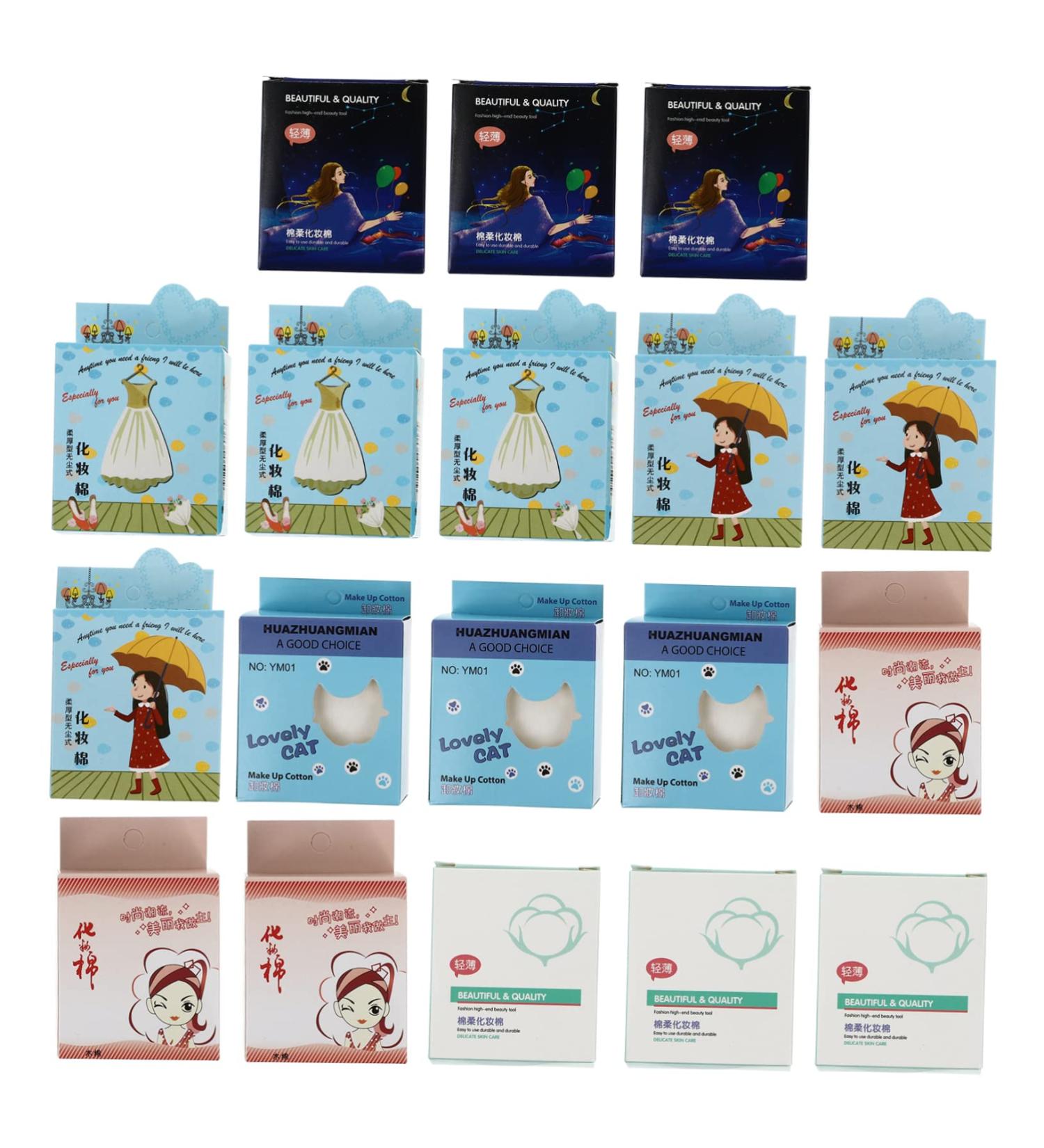 minkissy 18boxes Cleansing Cotton Non Woven Face Pad Makeup Remover Wipes Makeup Sponge Sensitive Wipes Skin Cleaning Pad Cleaning Tool Travel Powder Puff Non-woven Fabric White Make up - Buy Online on GoSupps.com