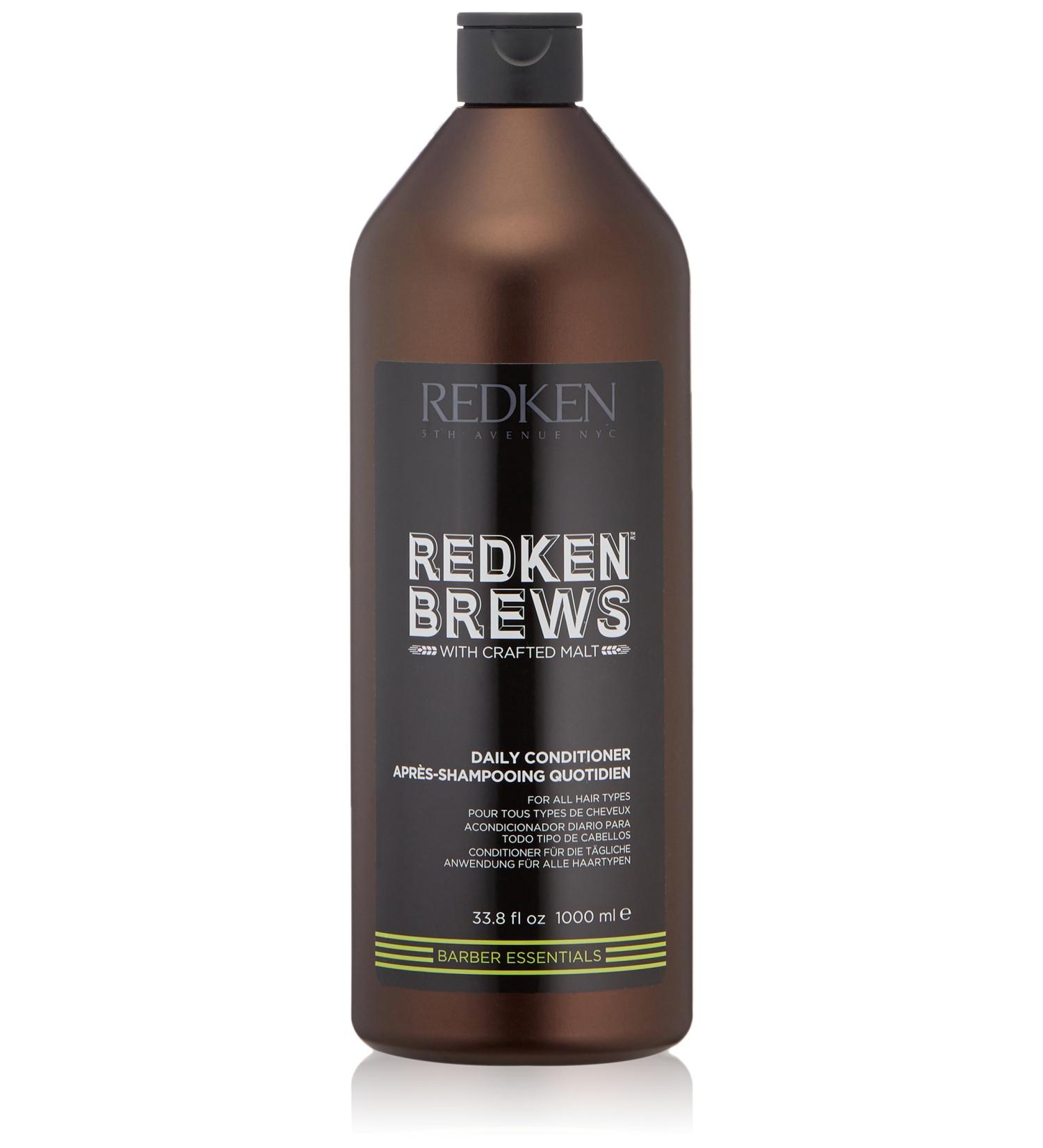 Redken Brews Daily Conditioner for Men - Softens All Hair Types - 33.8 Fl Oz - Buy Online on GoSupps.com