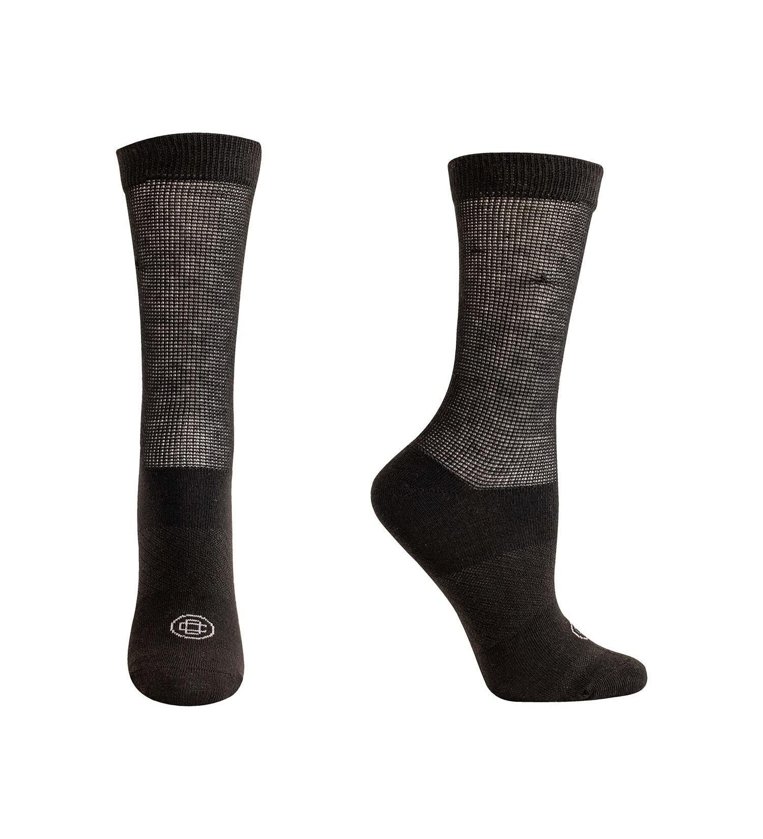 Doctor's Choice Dress Socks  Wide Stretch  Non-Binding Top  Black  X-Large Black X-Large