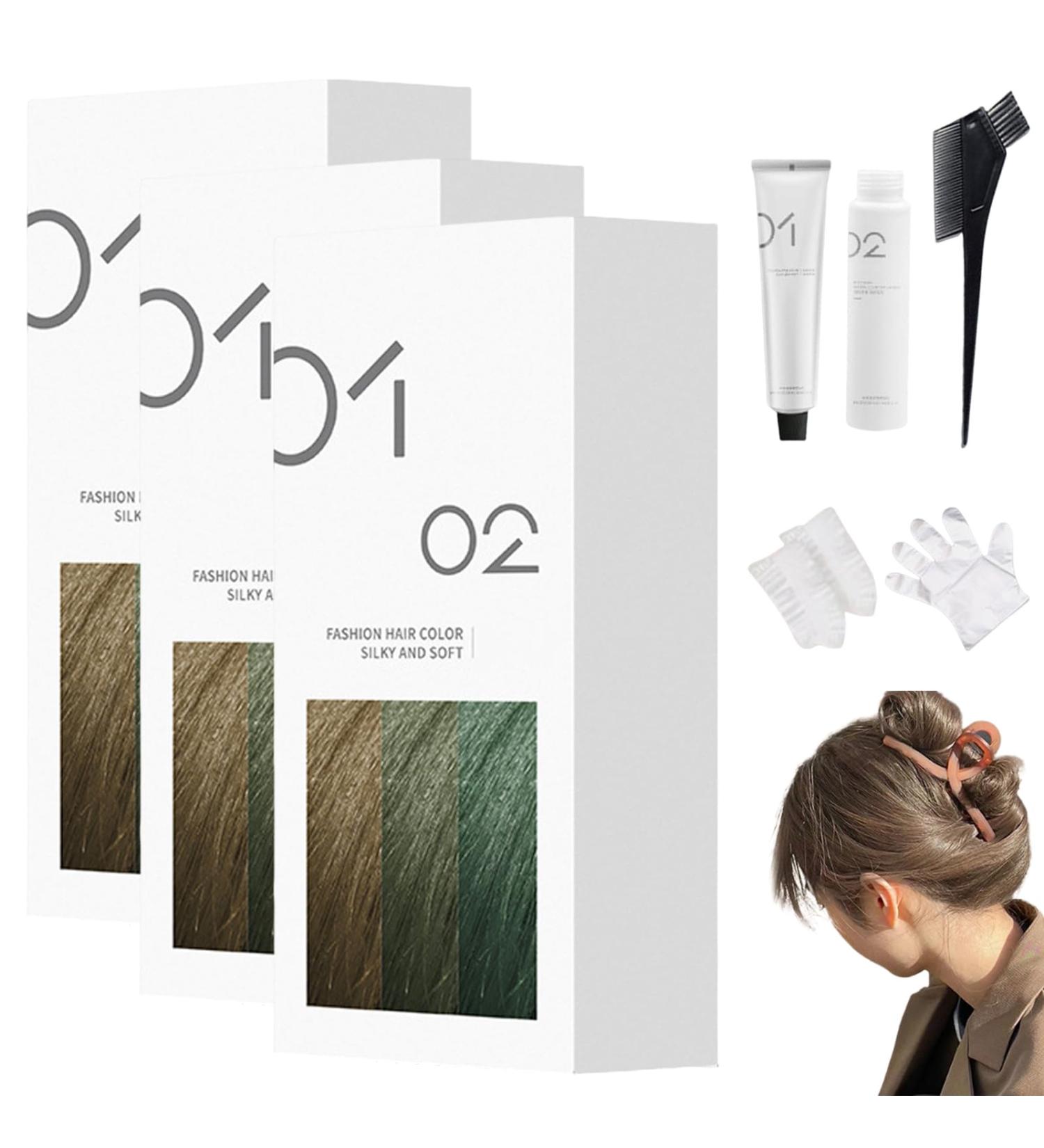 Cr me Colorante Douce Faire Soi-m me 200 Ml Coloration Permanente Brillance Naturelle Formule Douce Pour Tous Types De Cheveux Application Facile Domicile (A61 - Brun gris tre 3) - Buy Online on GoSupps.com