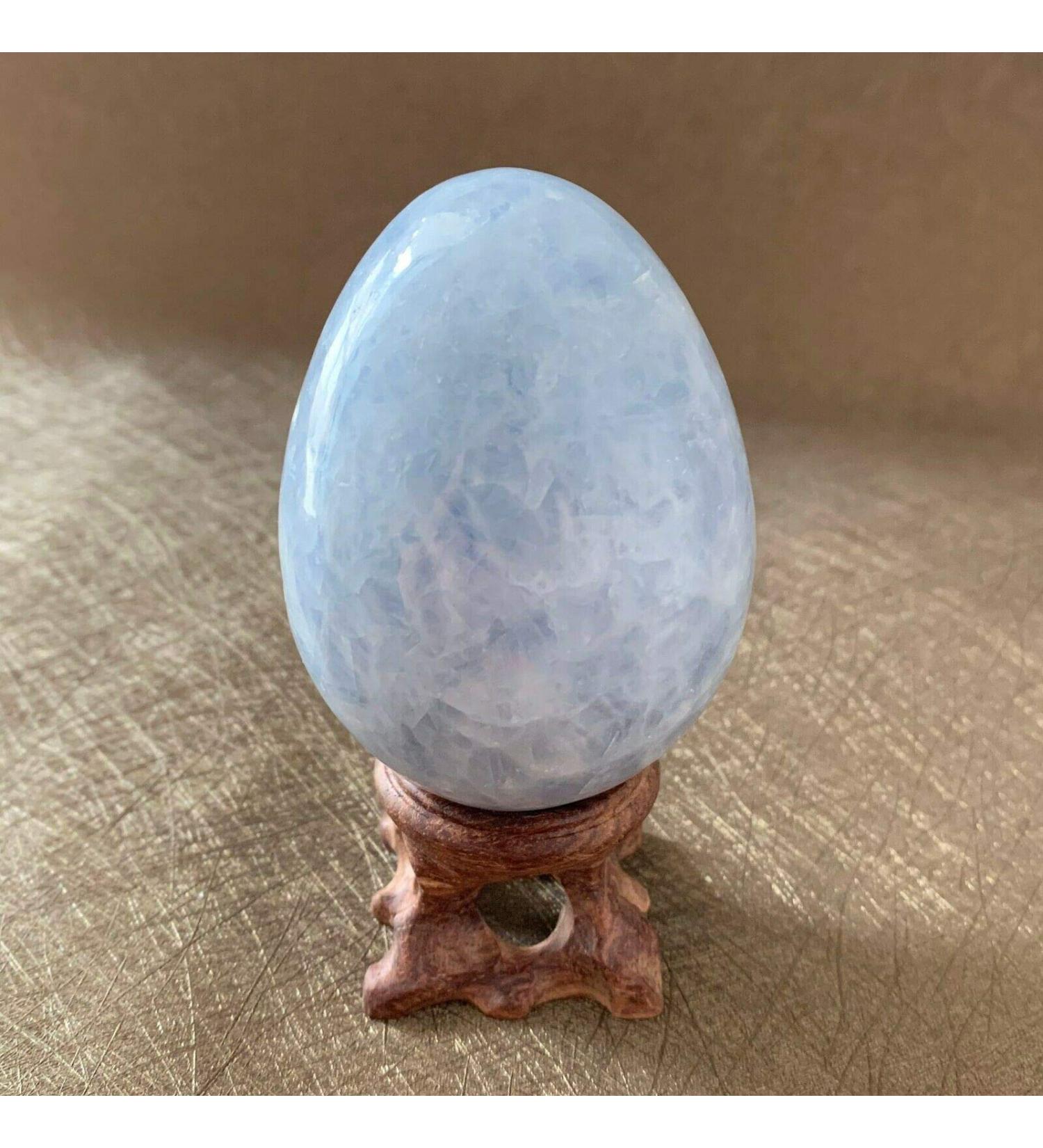 Celestite Quartz Crystals Stone Egg Gemstones Natural and Minerals Fontaine Decoration Maison Spiritual Engel arredo casa - (Size: 60-75mm) - Buy Online on GoSupps.com
