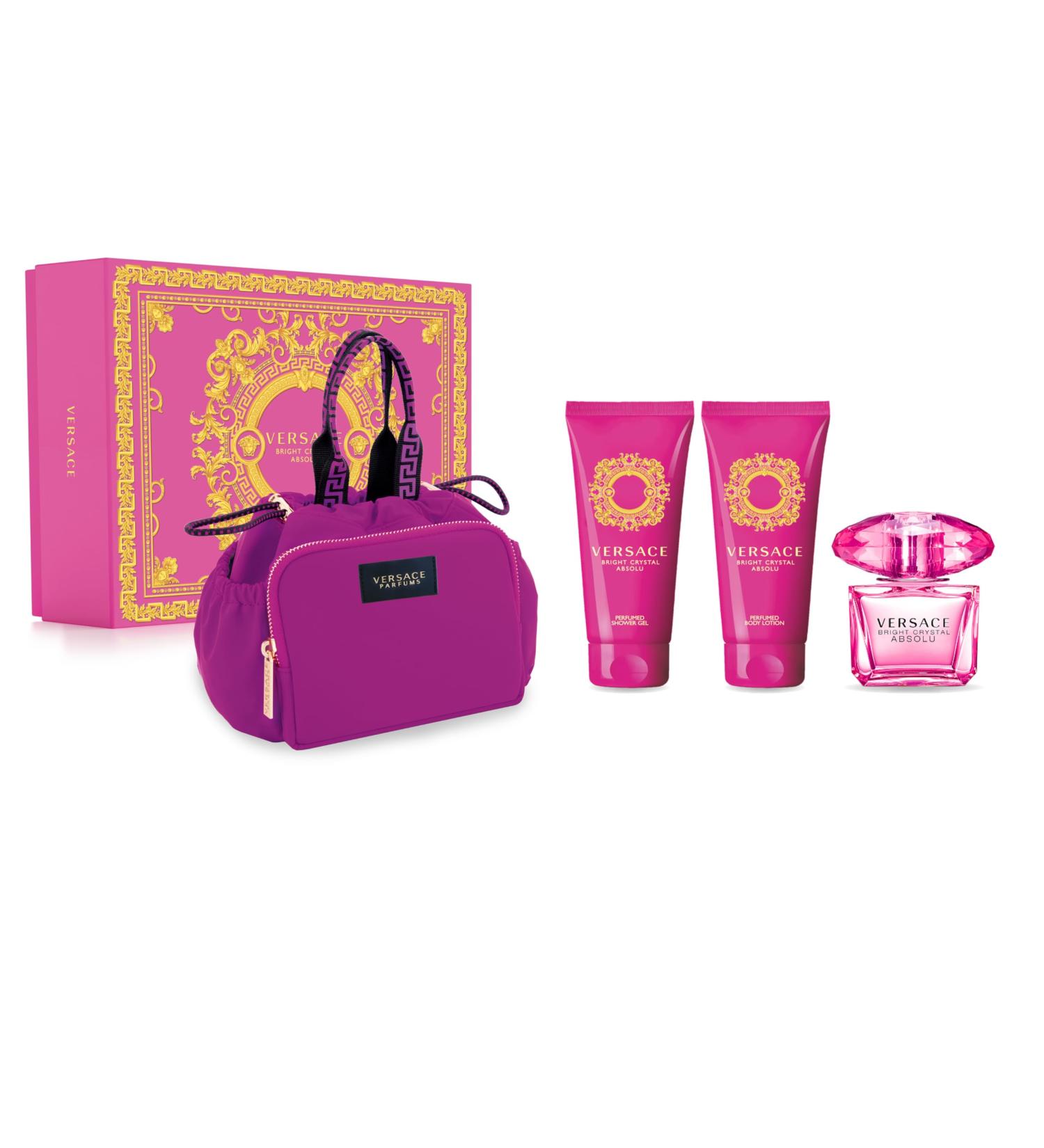 Versace BRIGHT CRYSTAL ABSOLU 4 PIECE GIFT SET - 3.0 OZ EAU DE PARFUM