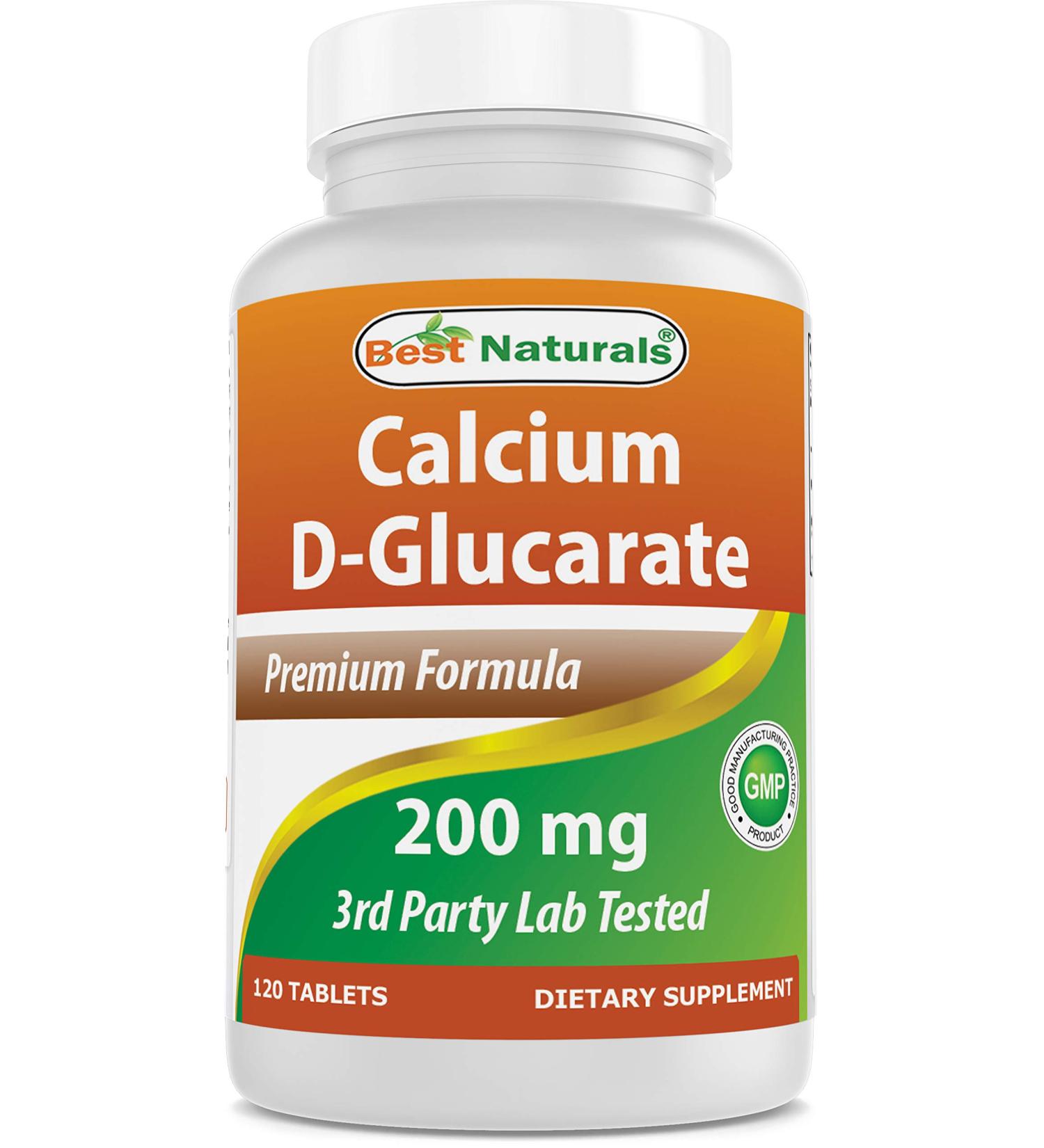 Best Naturals Calcium D-Glucarate 200mg - 120 Tablets | Supports Detoxification and Hormone Balance - Buy Online on GoSupps.com