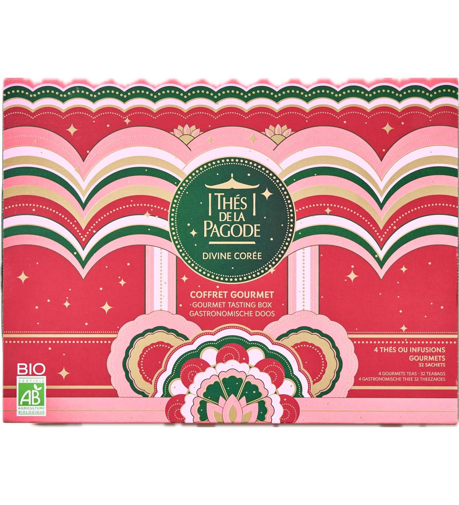 Th s de la Pagode Coffret Divine Cor e Th et Infusions Bio 32 Sachets - Buy Online on GoSupps.com