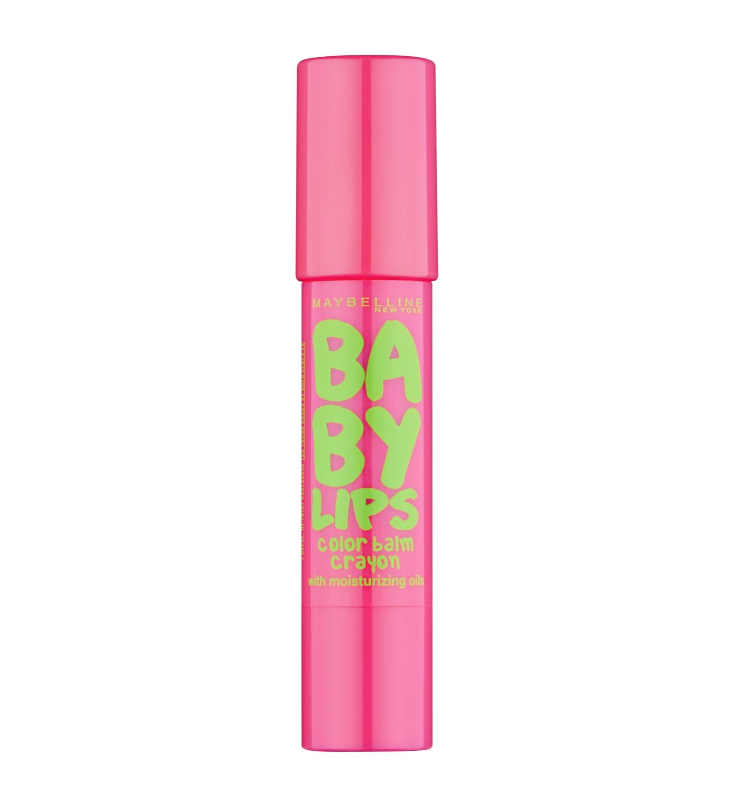 Maybelline Baby Lips Balm Crayon Strawberry Pop - Hydrating Lip Care 3ml | International Shipping Available - Buy Online on GoSupps.com
