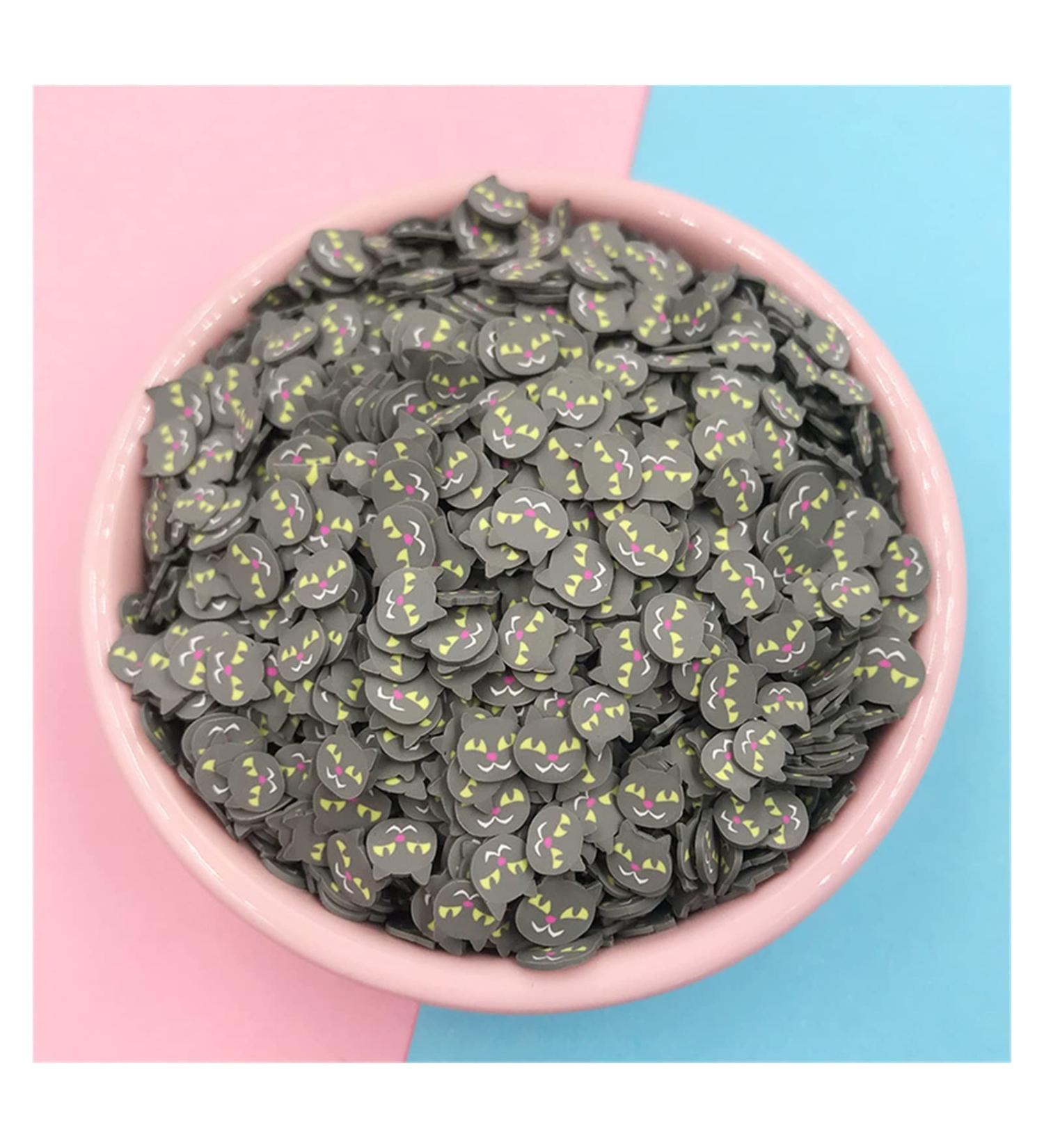 RT 100g/lot 5mm Cute Cat Slice Polymer Clay Sprinkles for Crafts Making DIY Crystal Mud Filling Material Nail Art Decoration Y118 (Color : Cat) - Buy Online on GoSupps.com