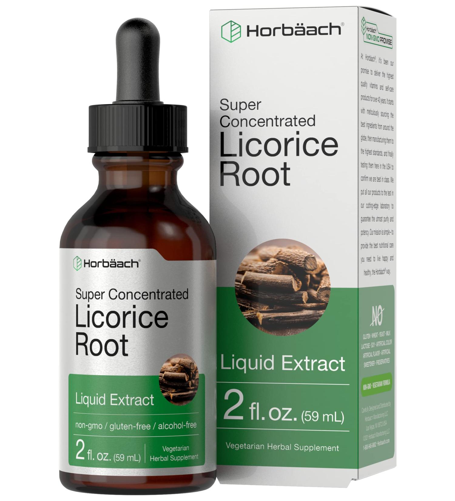 Horbaach Licorice Root Extract 2 oz | Premium Herbal Supplement - Buy Online on GoSupps.com