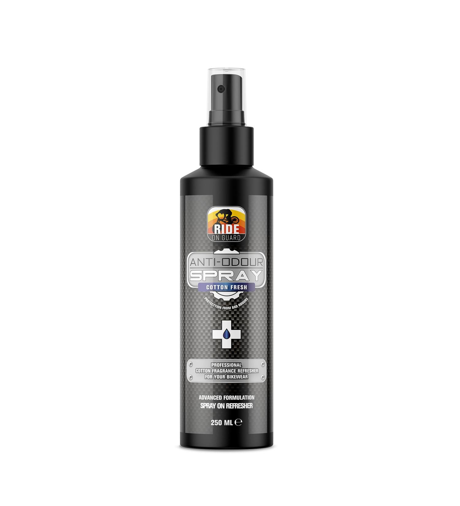 Ride Guard Anti-Odour Spray 250ml - Effective Odour Eliminator for Fabrics and Textiles - Ideal for Shoes, Gloves, Helmets, Sportswear - Buy Online on GoSupps.com