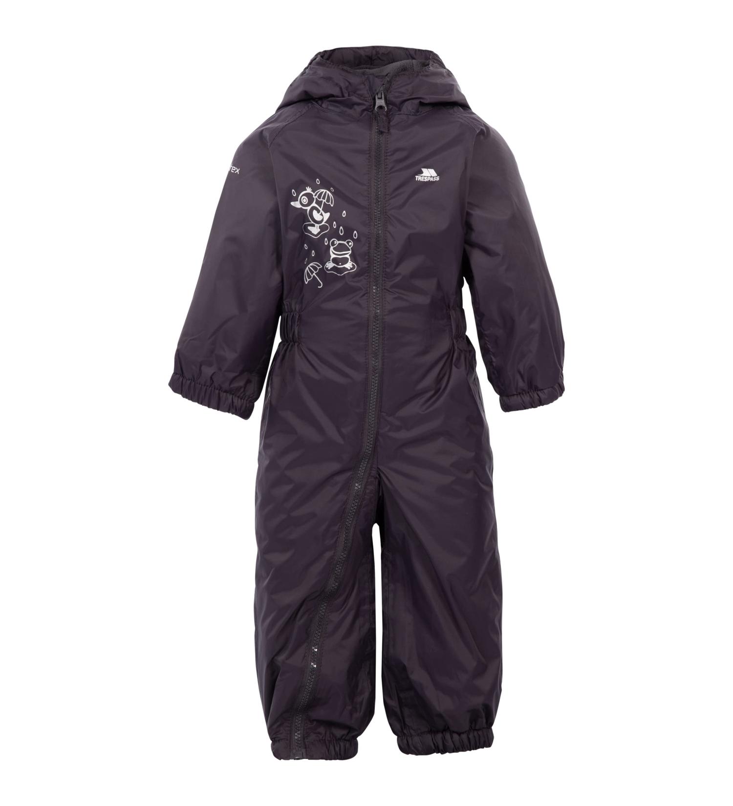 Trespass Kids' Waterproof Rain Suit 5-6 Years Dark Grey | Outdoor Drip Drop Gear - Buy Online on GoSupps.com