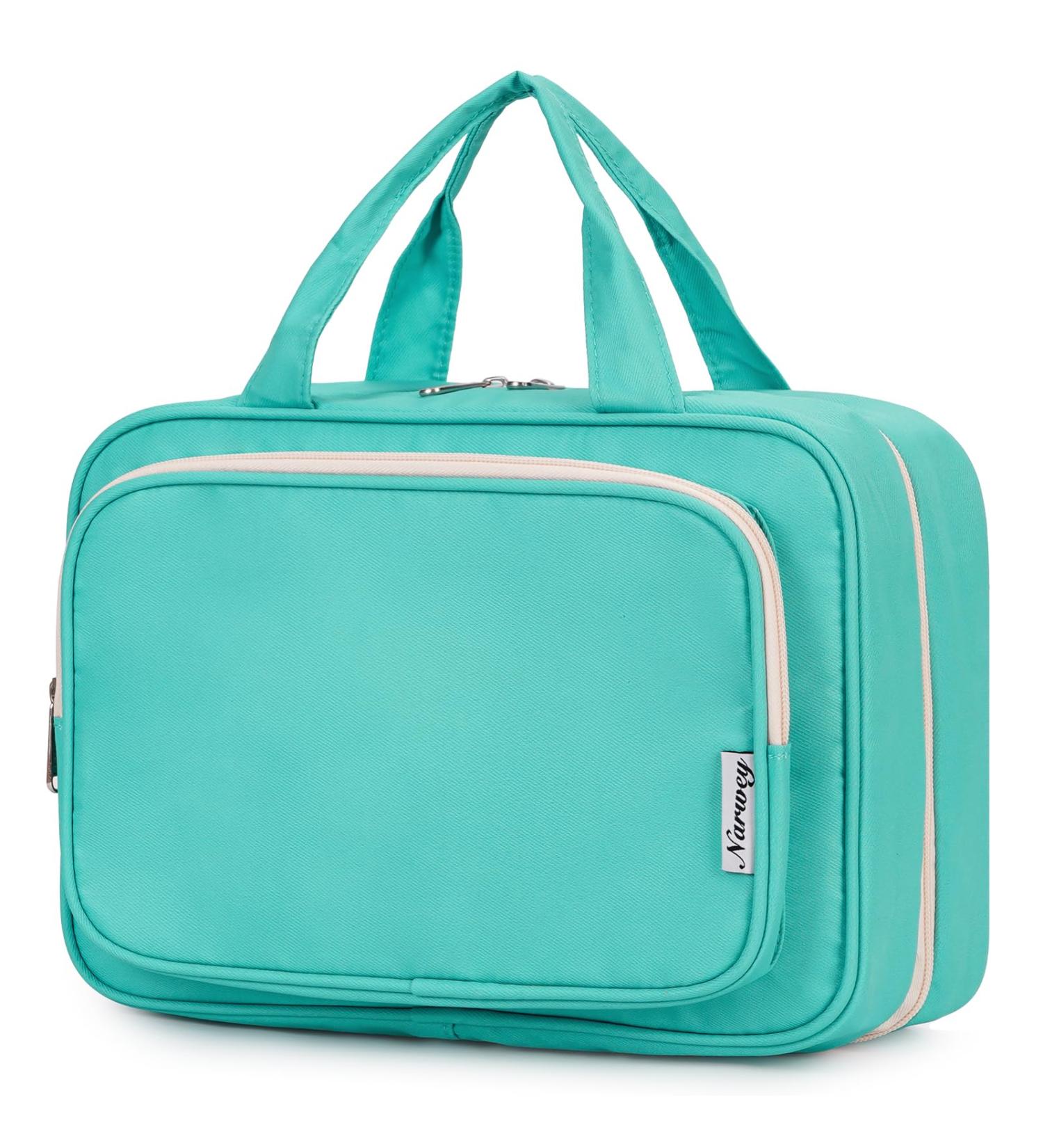 Narwey Hanging Travel Toiletry Bag - Women's Cosmetics Makeup Organizer Teal (Large) - Buy Online on GoSupps.com