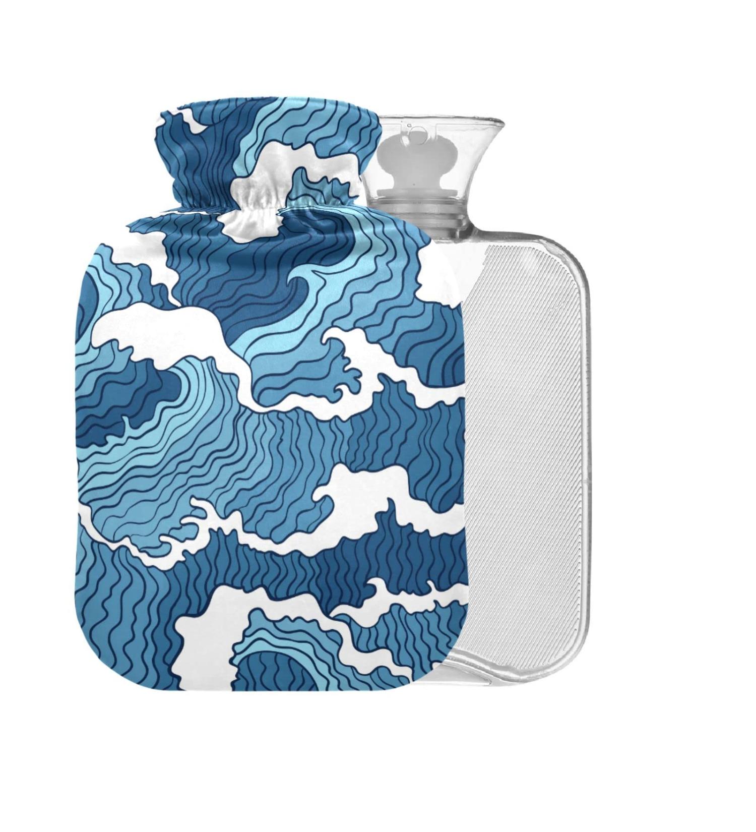 Japanese Hot Water Bottle with Cover 1L | BPA Free Pain Relief for Headaches Neck & Shoulders - Buy Online on GoSupps.com