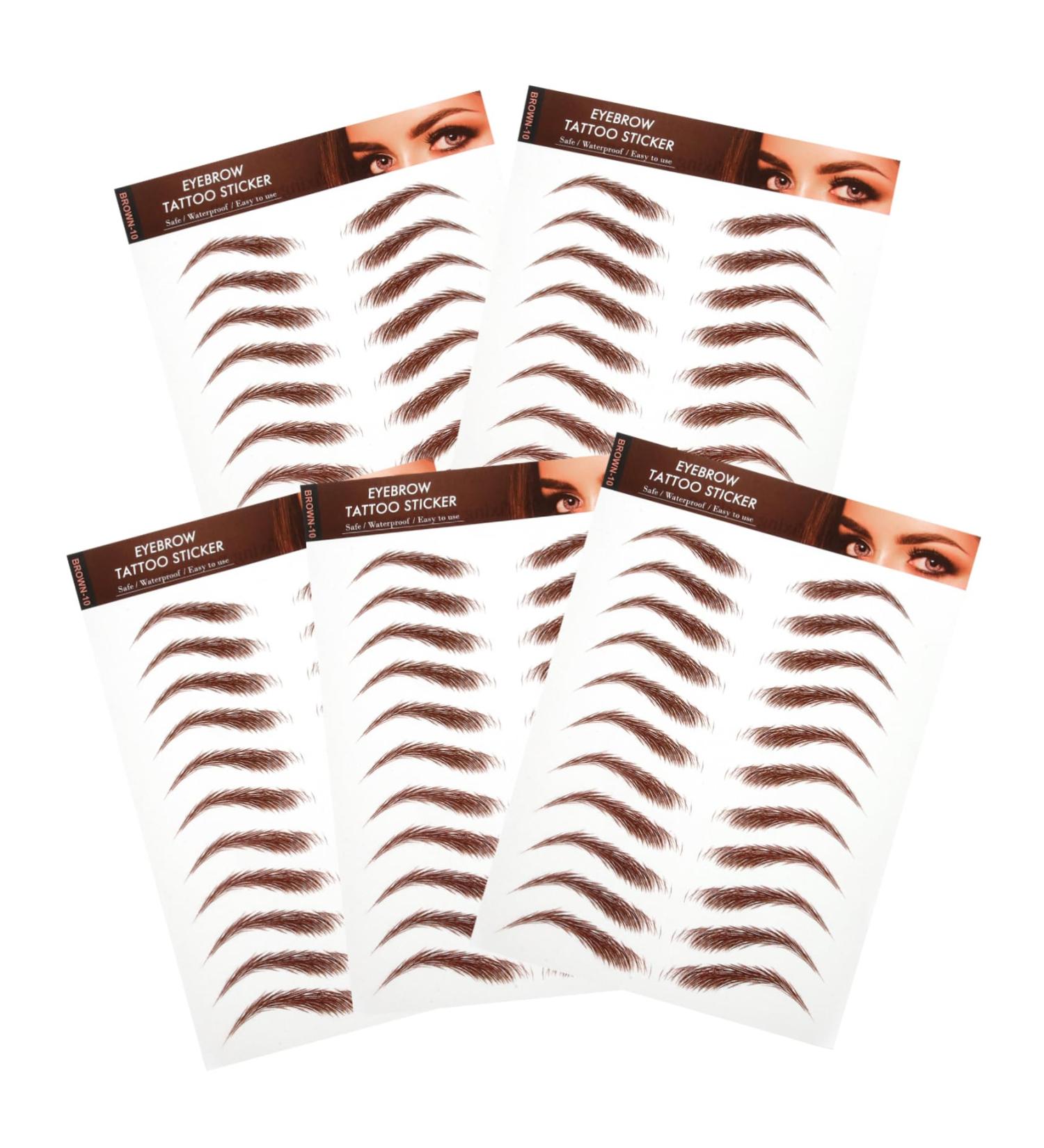 NULYLU 5 Sheets Eyebrow Stickers Shaping Eyebrow Transfers Stickers Eyebrow Sticker for Makeup - Buy Online on GoSupps.com