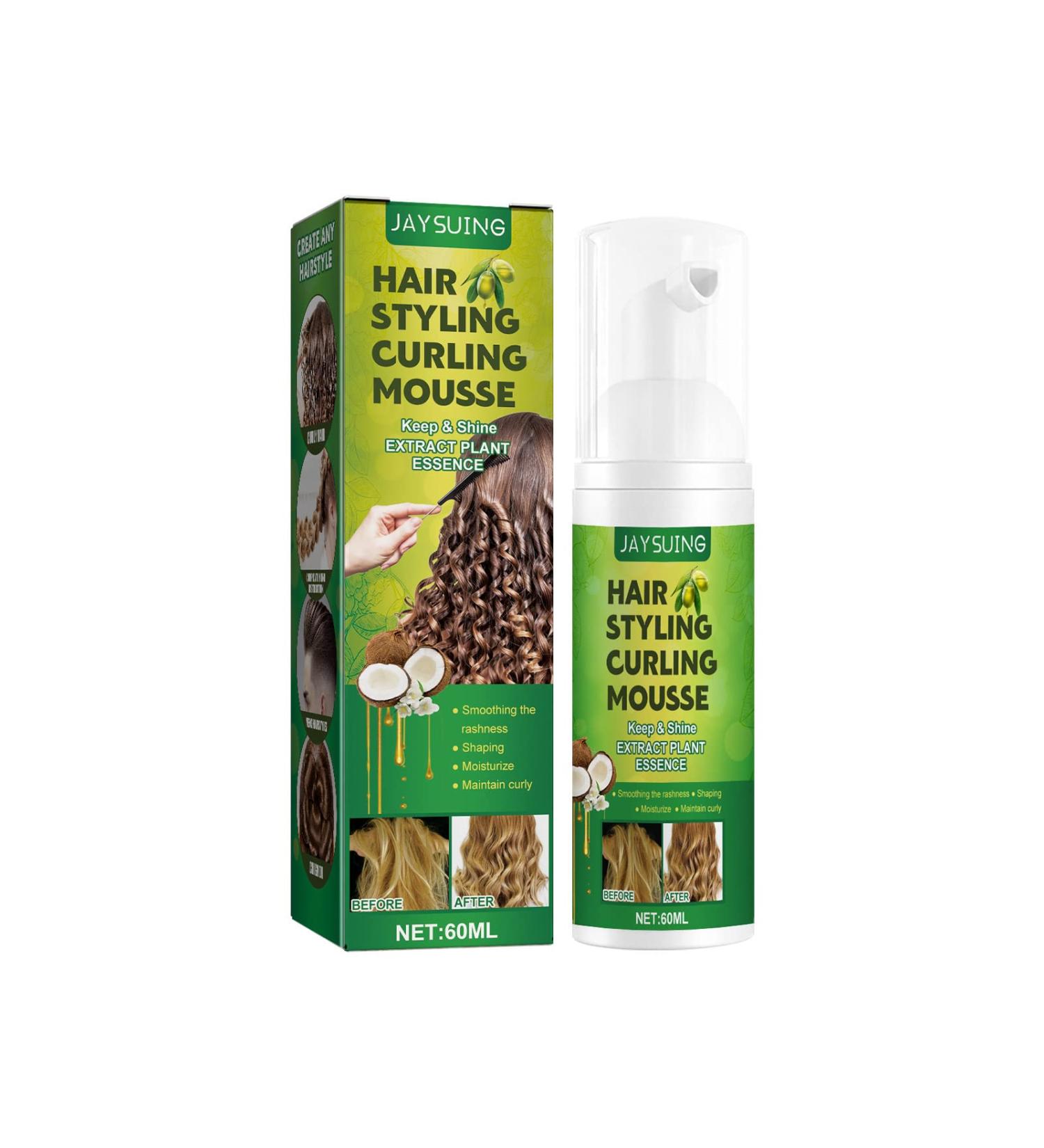  Utapossin 60 ml Volume Mousse for Curly Hair Curl Activating Cream Curling Hair Cream for Better Defined Curls For Curly Curly & Kinky Hair - Buy Online on GoSupps.com